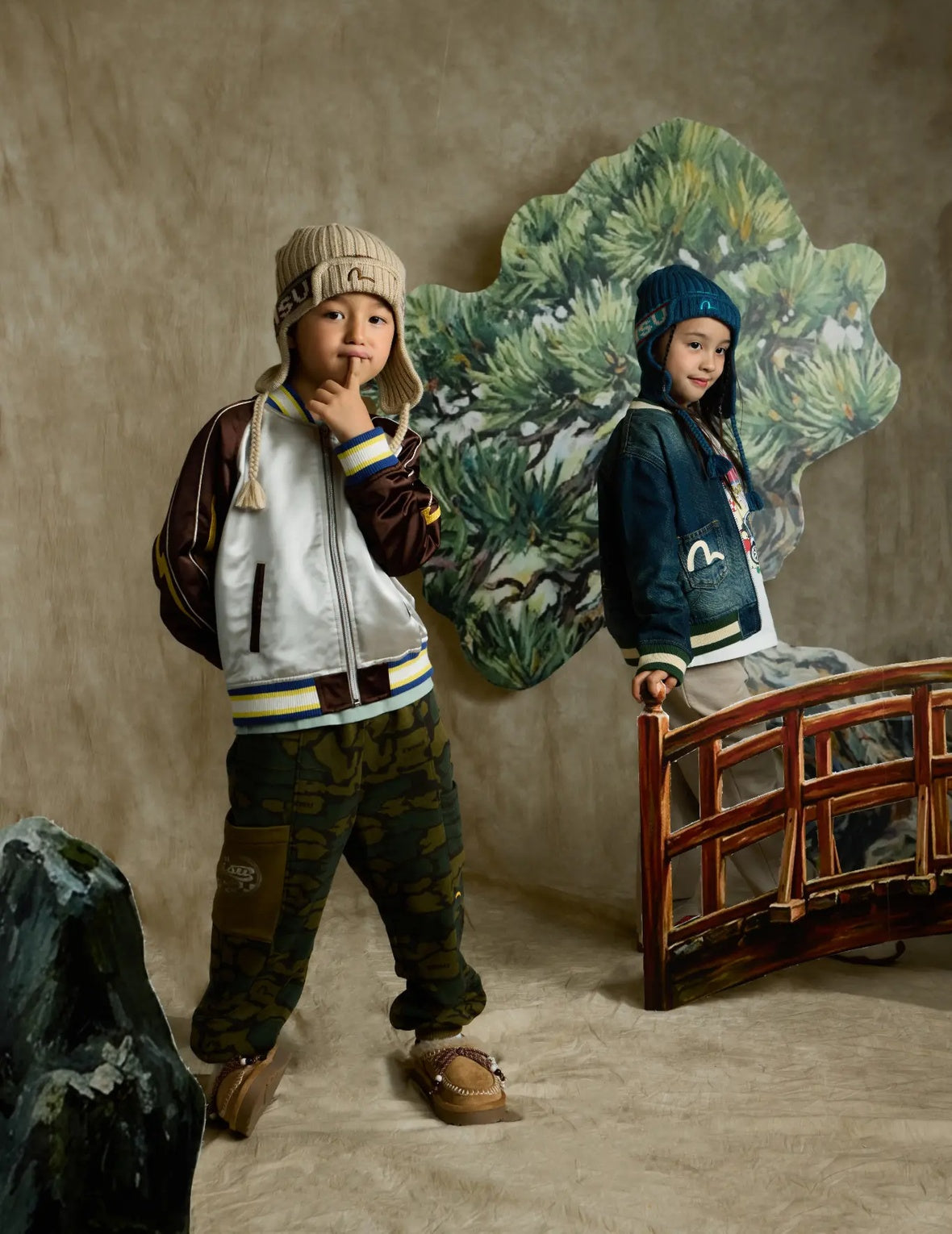 EVISU Earflap Beanie