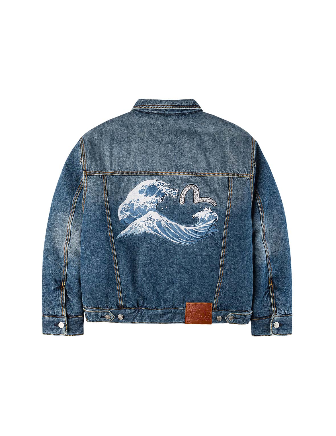 EVISU X MOOSE KNUCKLES Ukiyo-e Wave Denim Jacket