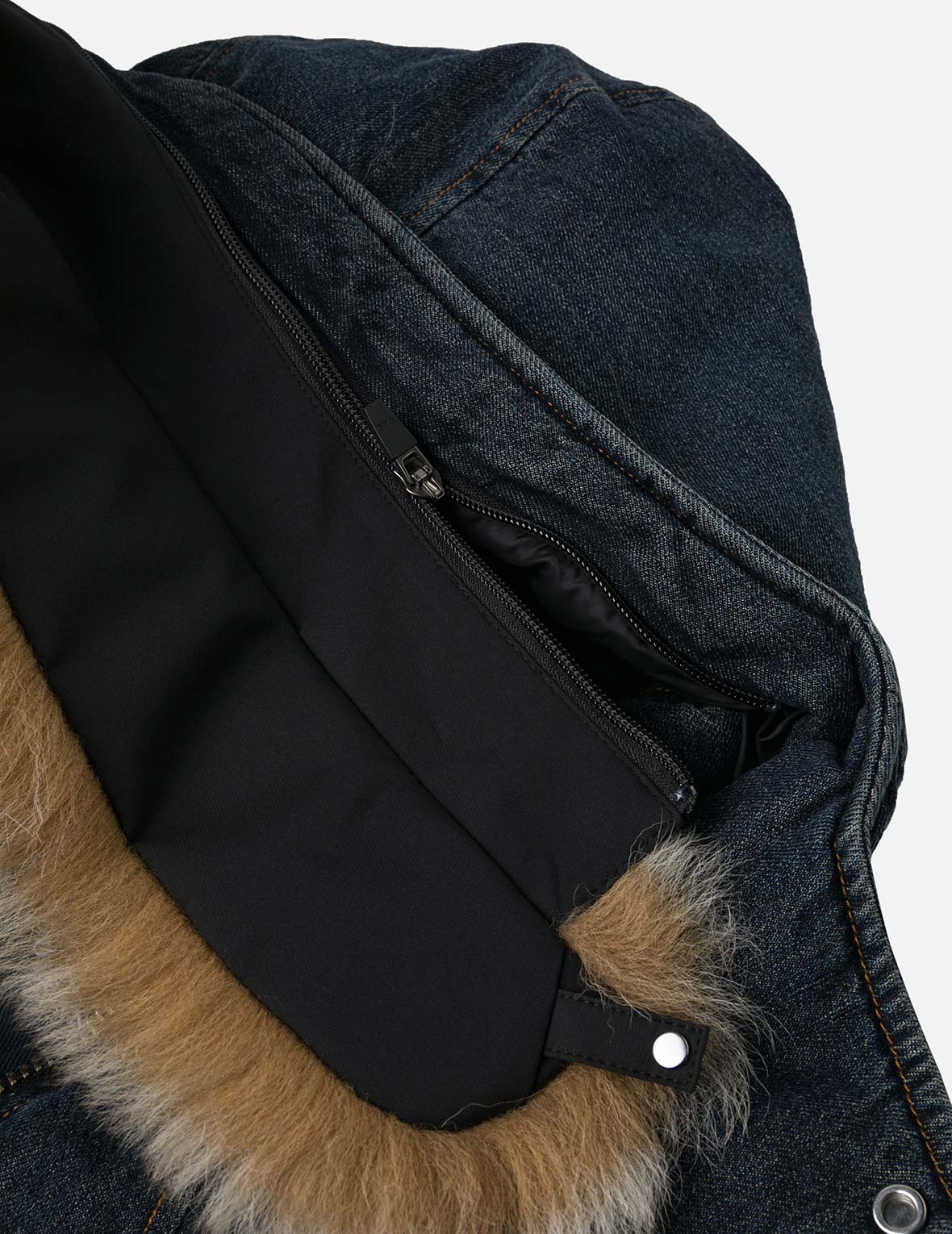 EVISU X MOOSE KNUCKLES Ukiyo-e Denim Bomber Down