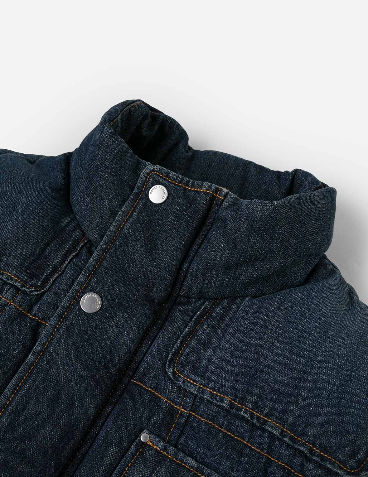 EVISU X MOOSE KNUCKLES Ukiyo-e Denim Vest Down