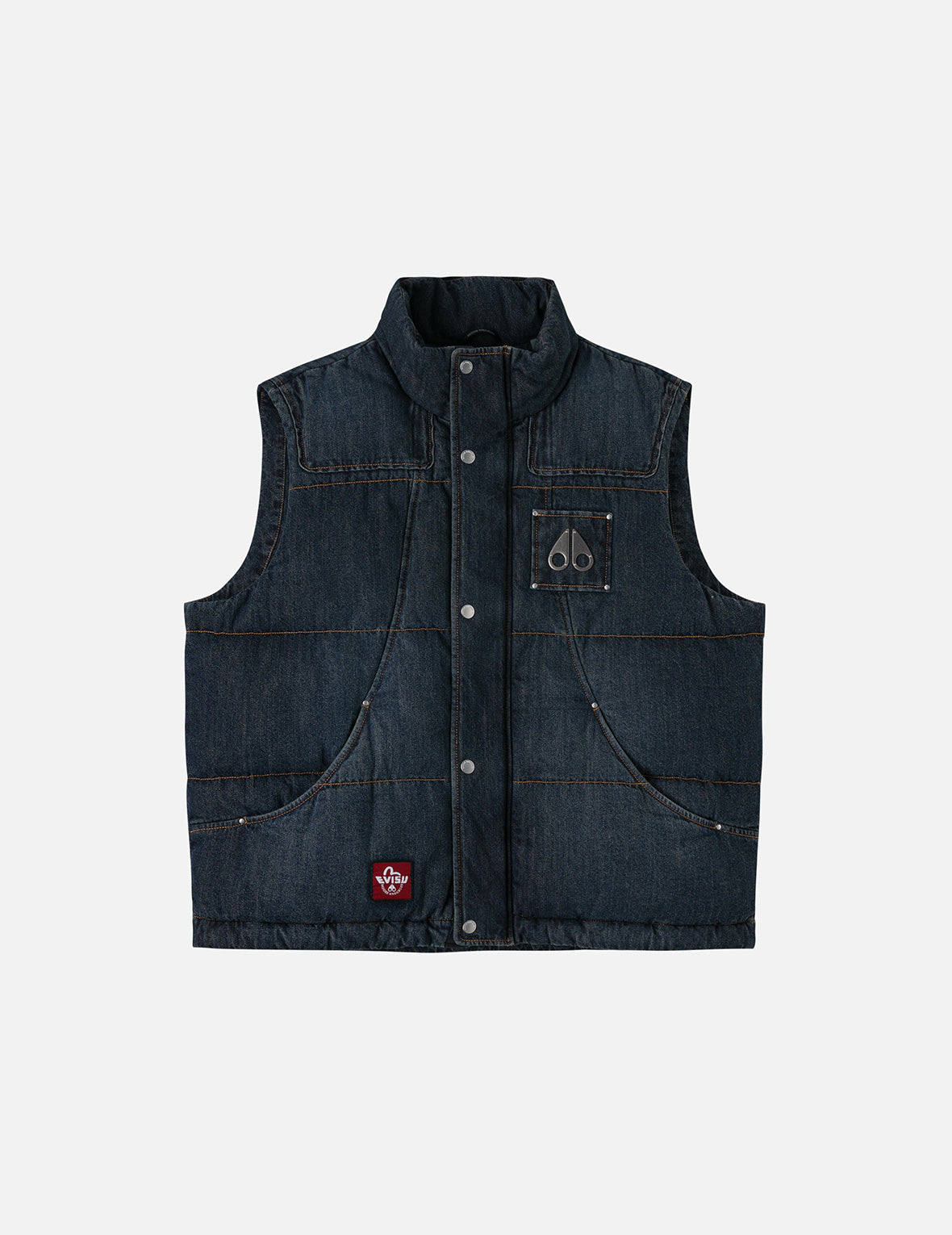 EVISU X MOOSE KNUCKLES Ukiyo-e Denim Vest Down
