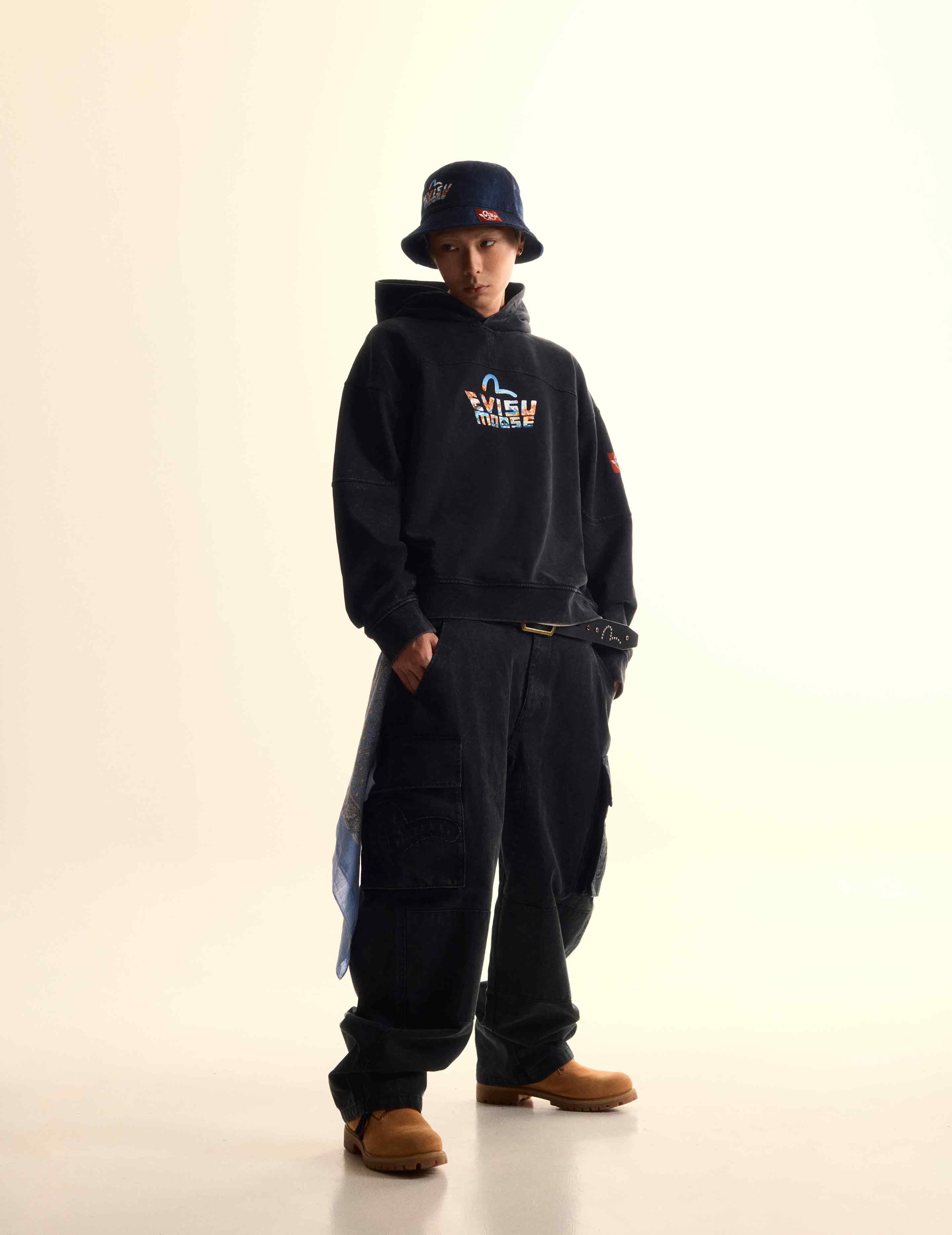 EVISU X MOOSE KNUCKLES 浮世绘牛仔渔夫帽