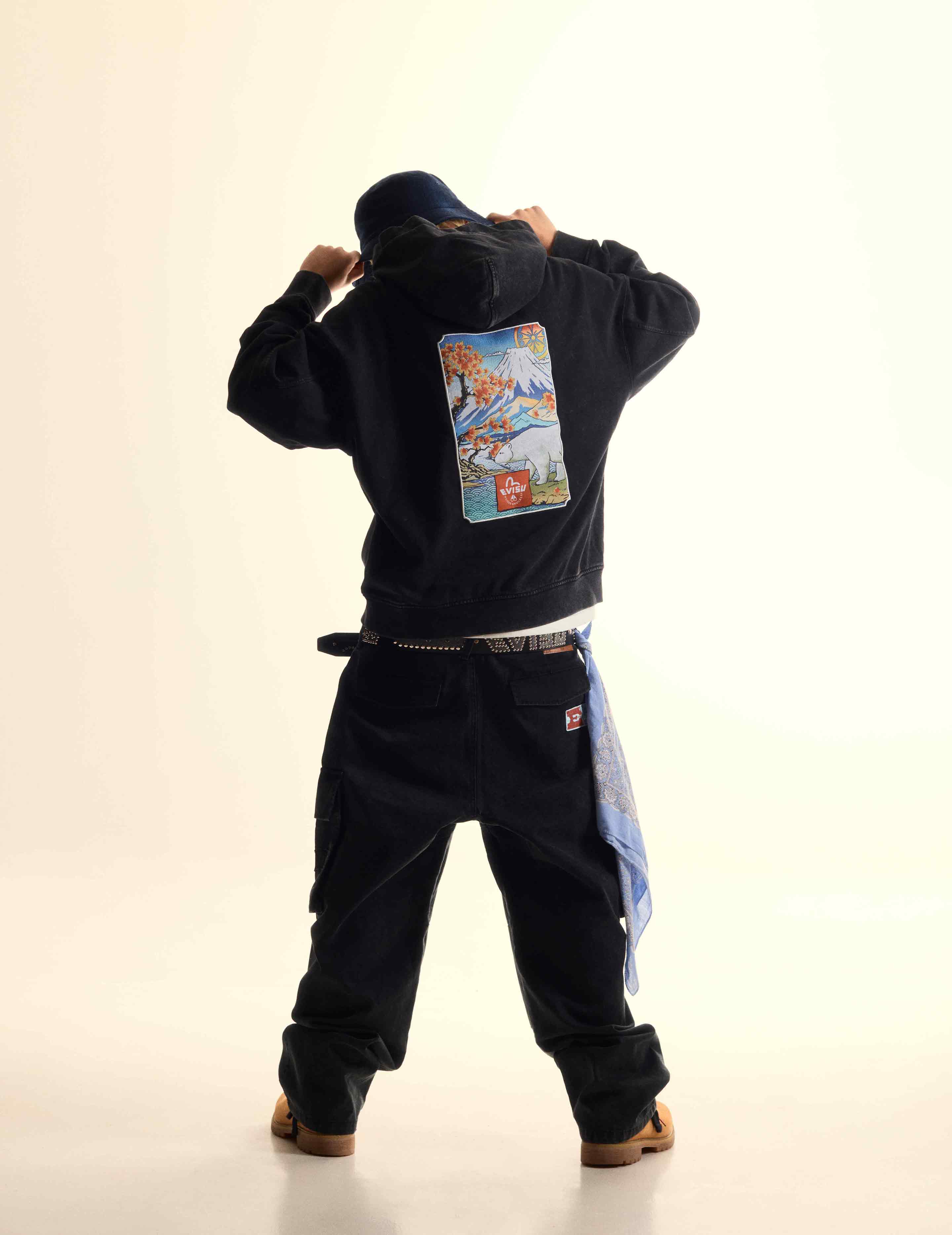 EVISU X MOOSE KNUCKLES 浮世绘牛仔渔夫帽