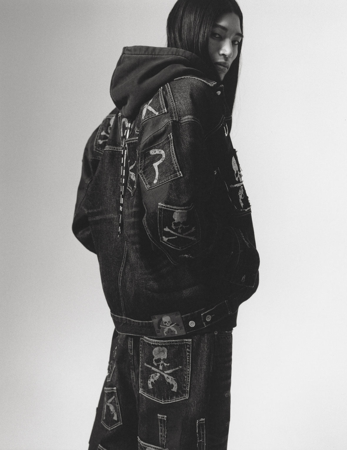 EVISU x mastermind JAPAN x roarguns 水洗多口袋Type II牛仔夹克