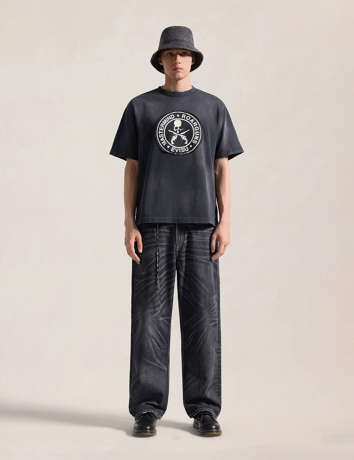EVISU x mastermind JAPAN x roarguns 水洗多口袋赤耳牛仔裤