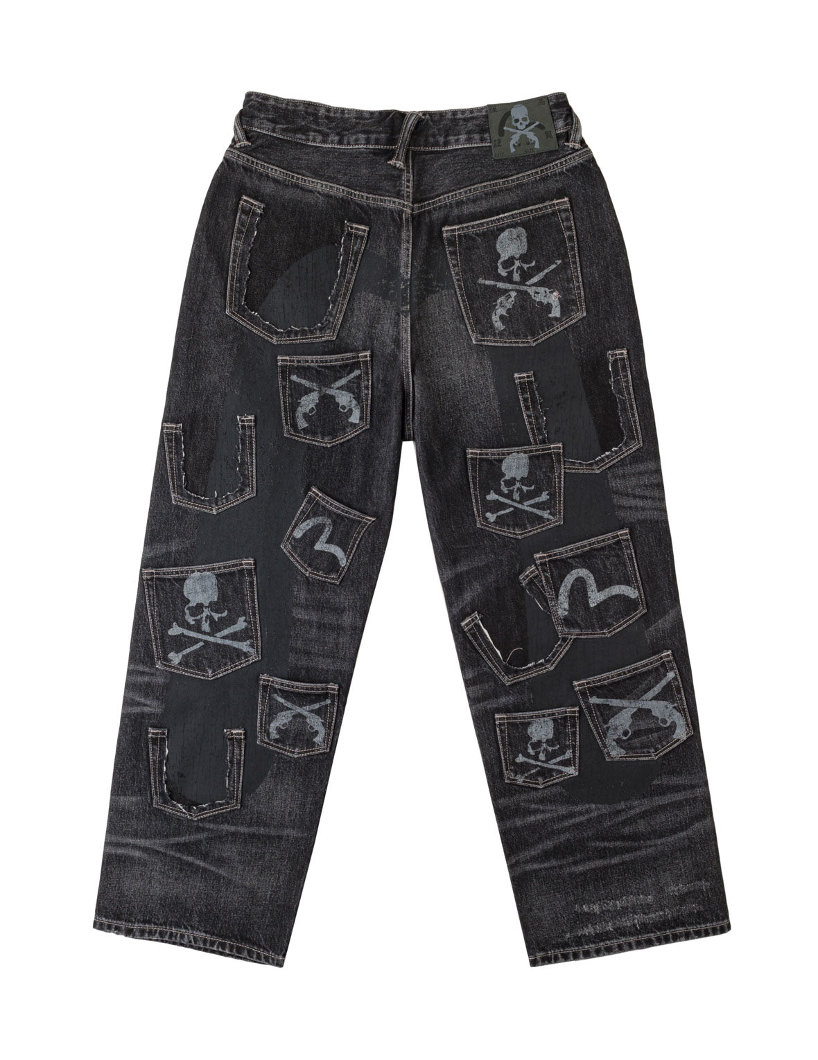 EVISU x mastermind JAPAN x roarguns 水洗多口袋赤耳牛仔裤