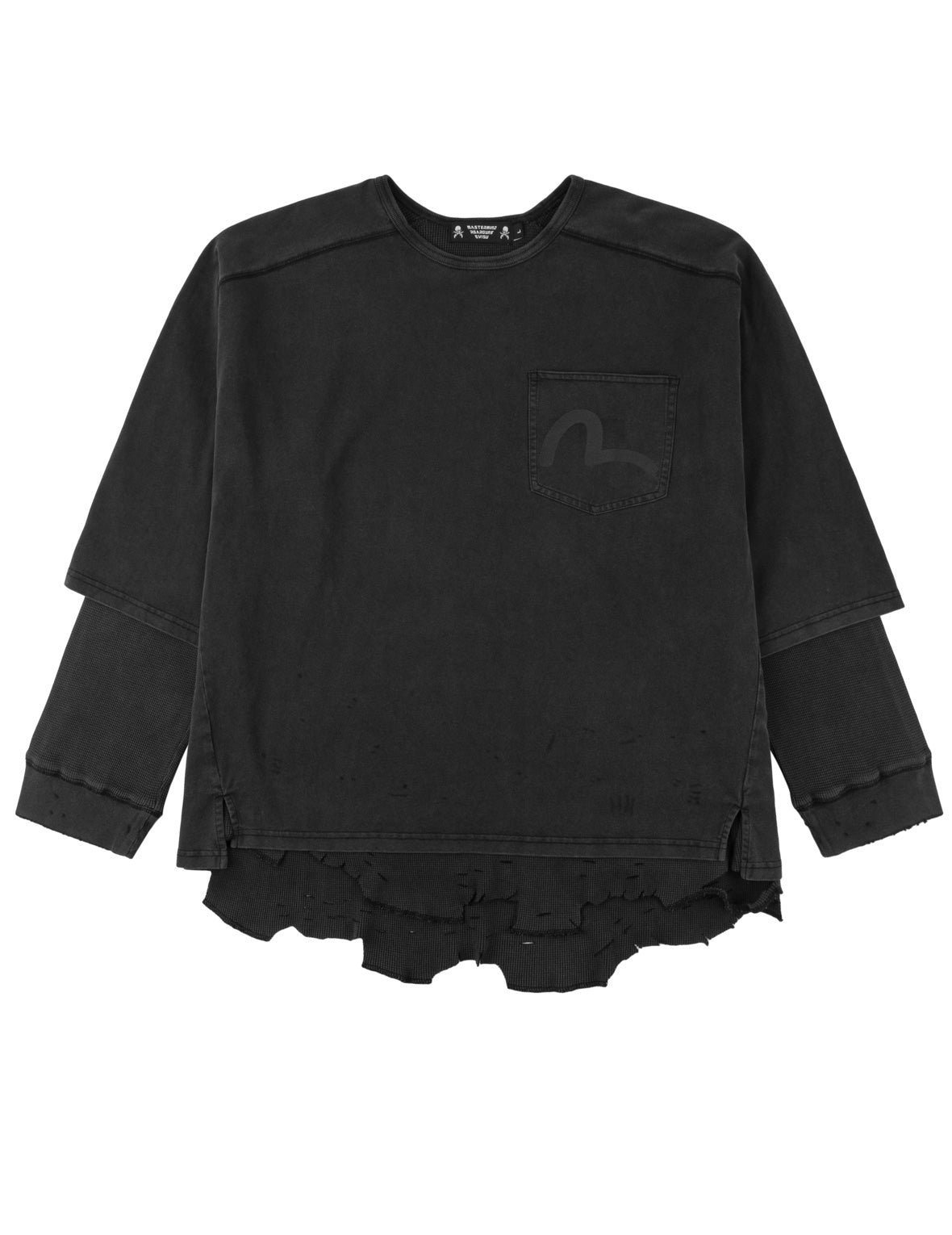 EVISU x mastermind JAPAN x roarguns 破损双层长袖T恤