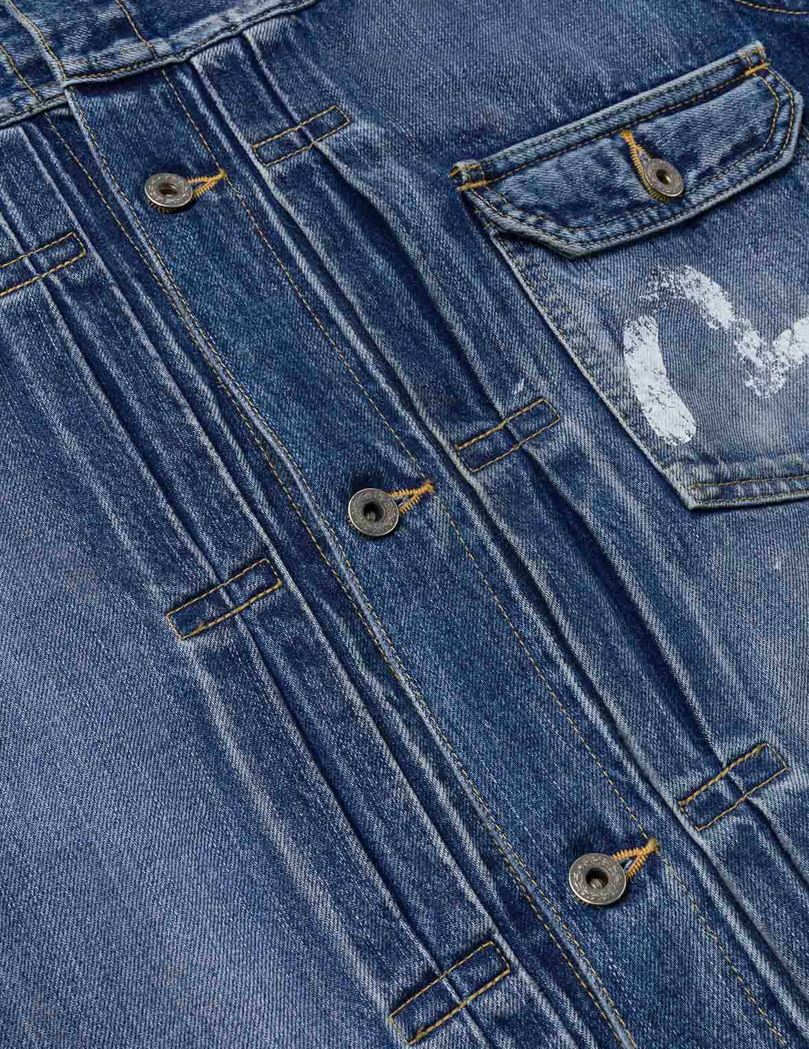 海鸥印花常规版型牛仔卡车司机外套