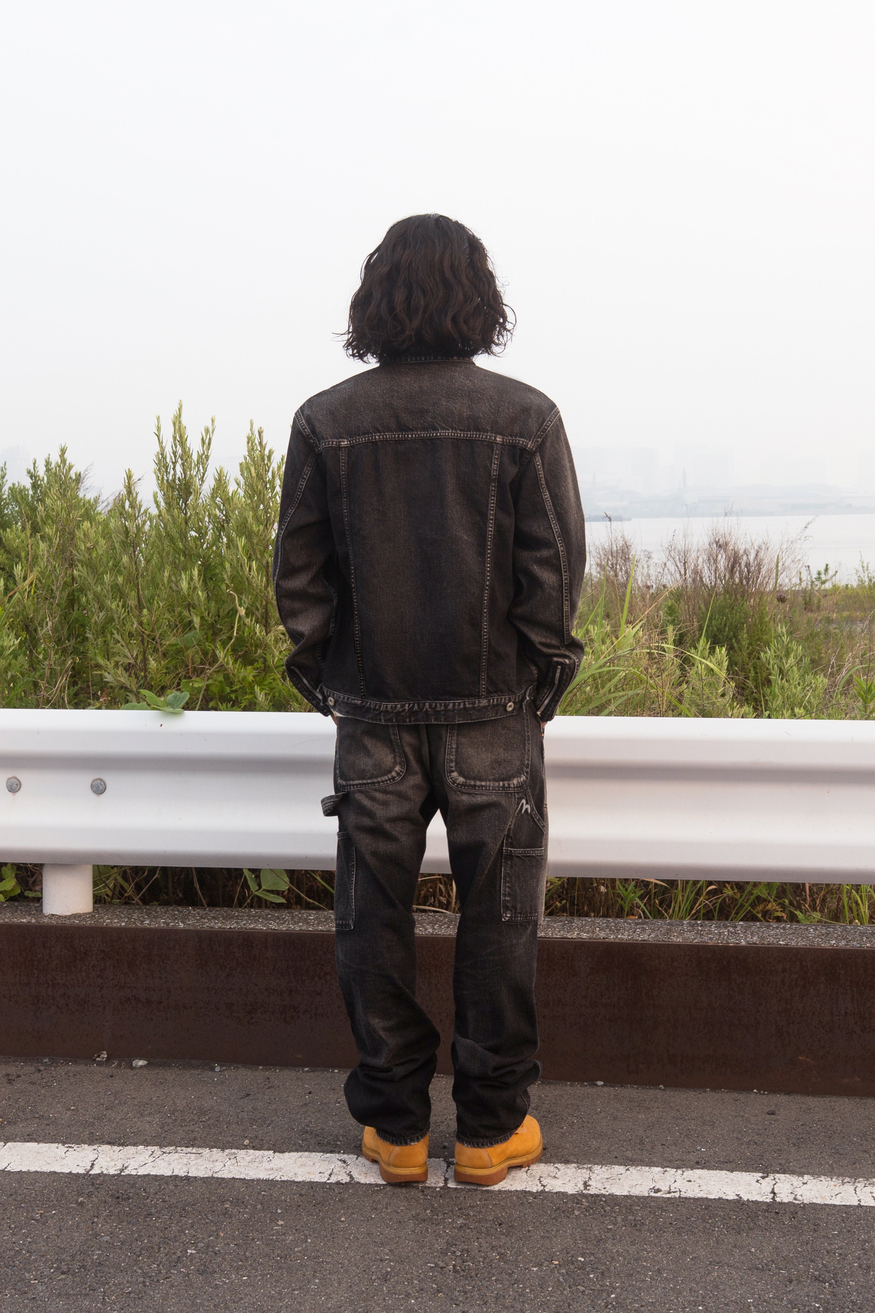 Washed Seagull Print Regular Fit Painter Jeans