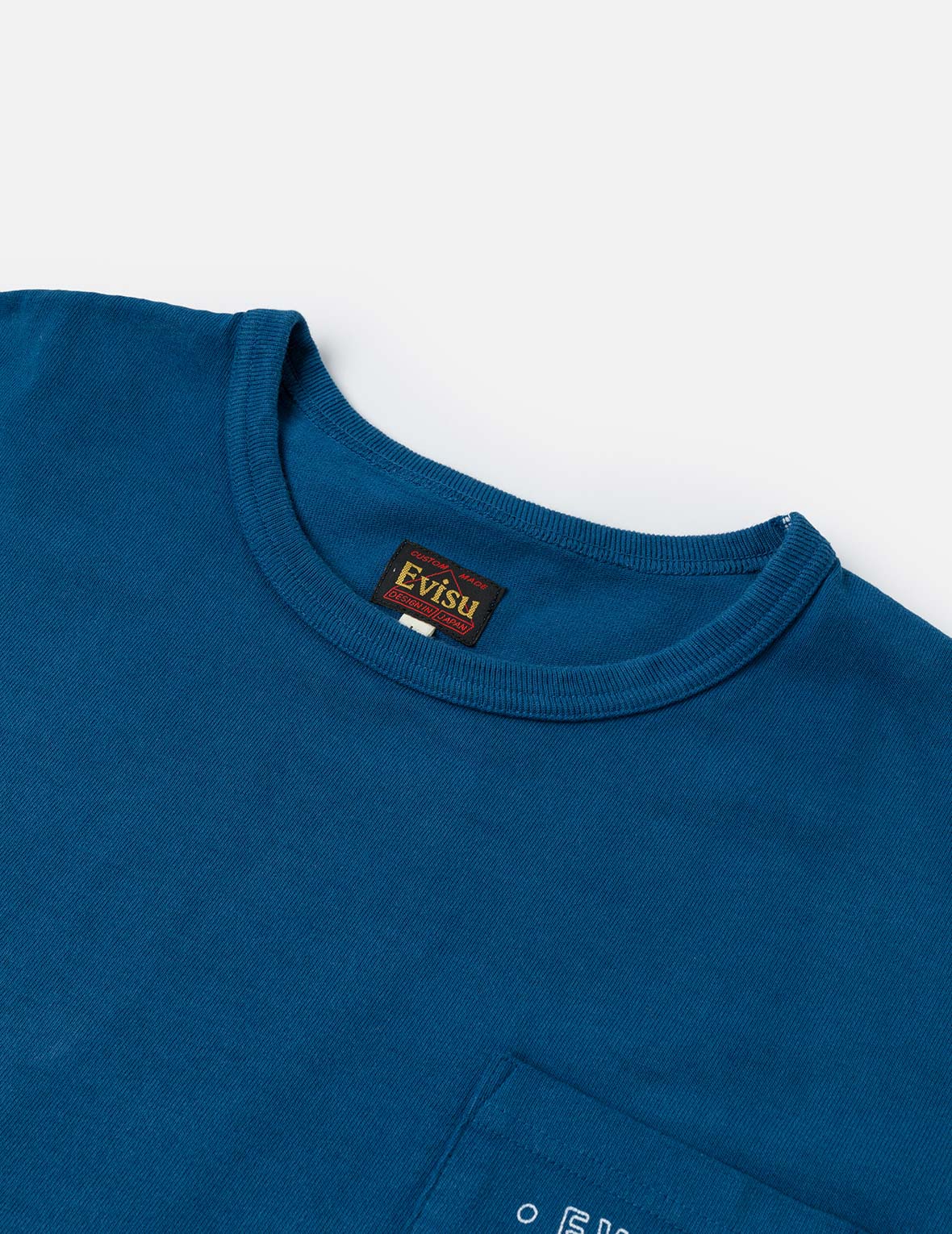 达摩和商标刺绣常规版型渐层式染色T恤