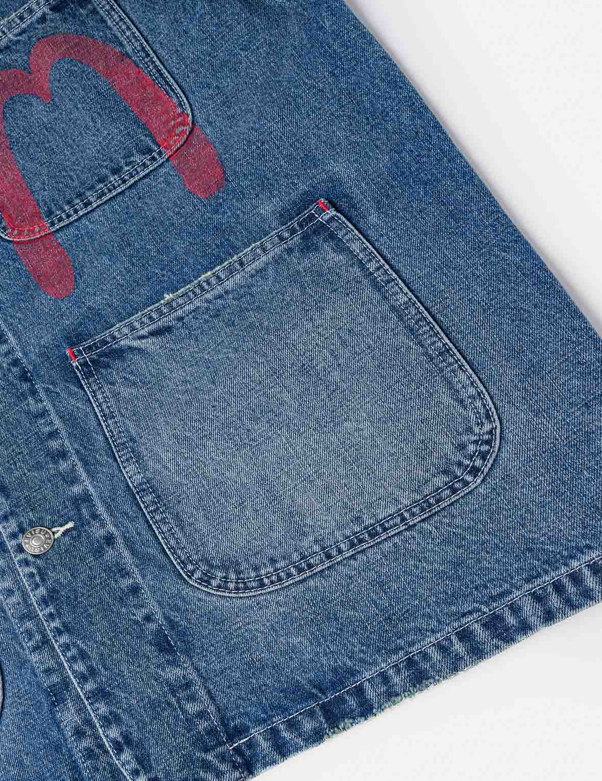 多口袋牛仔工装夹克