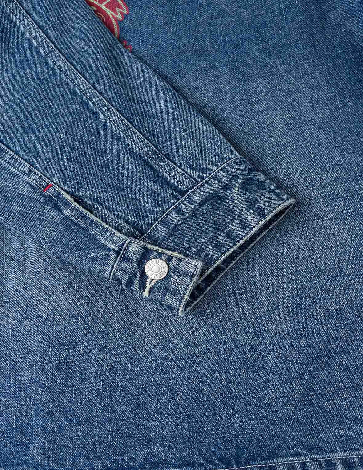 多口袋牛仔工装夹克