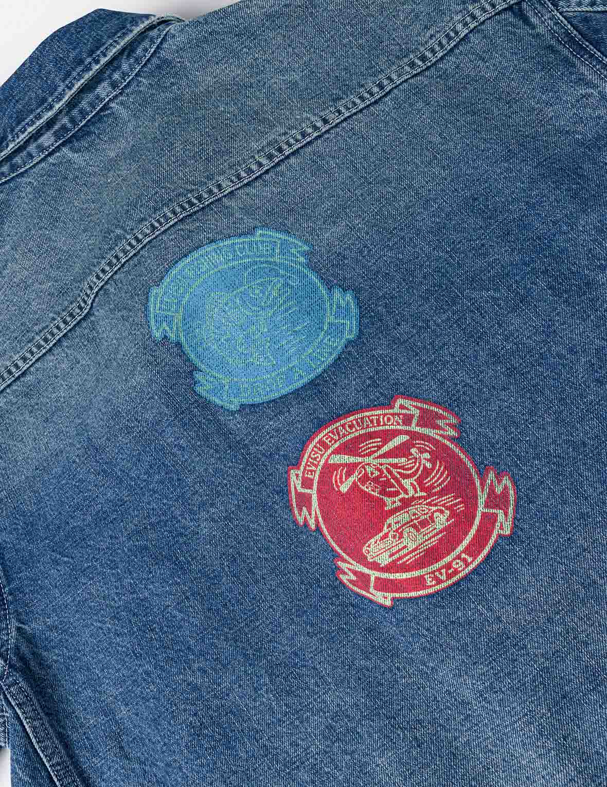 多口袋牛仔工装夹克