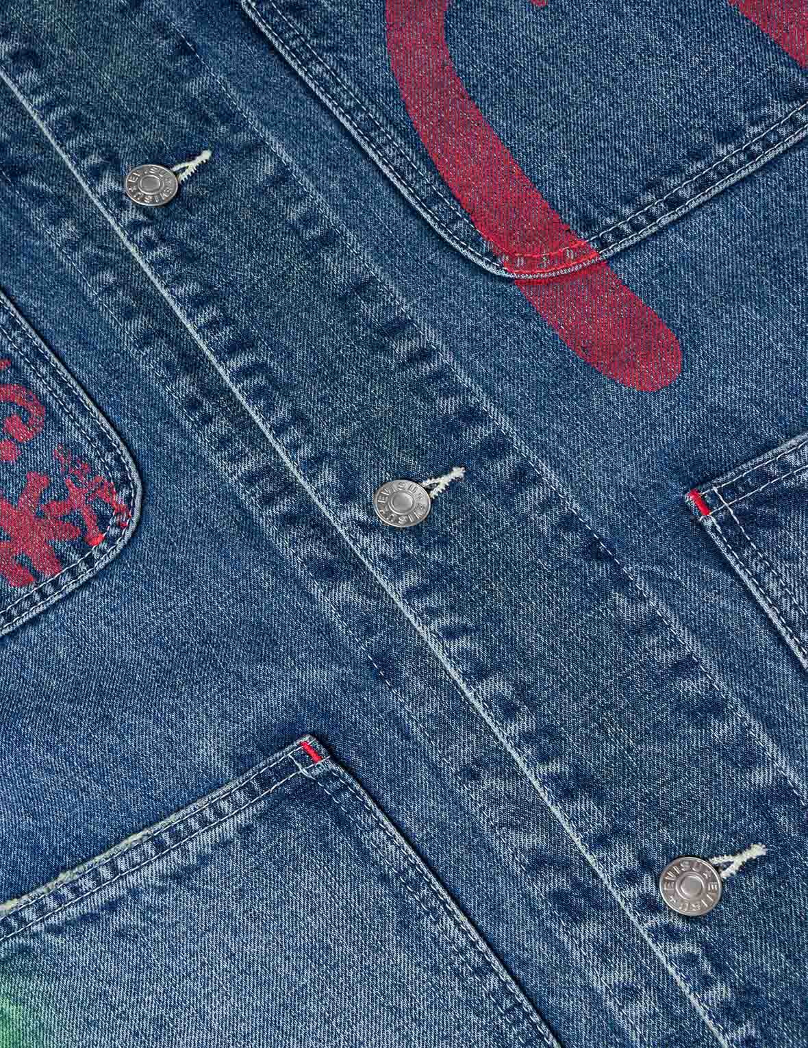 多口袋牛仔工装夹克