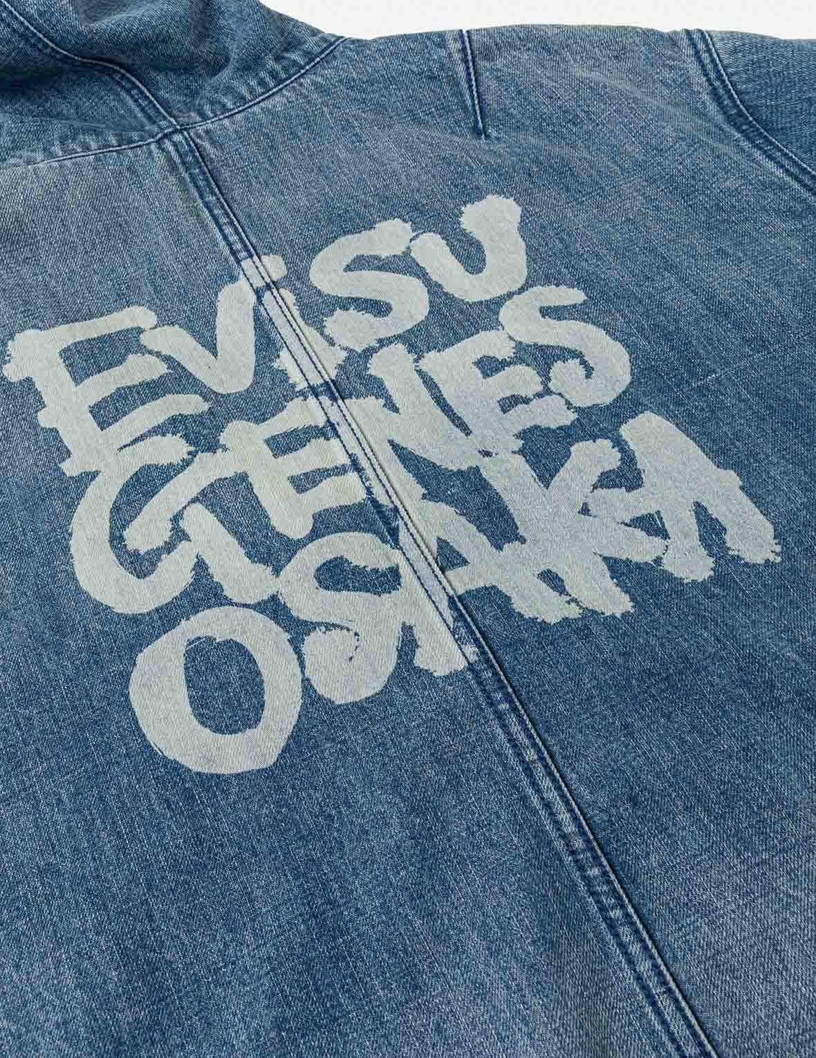 Denim Hooded Anorak Jacket