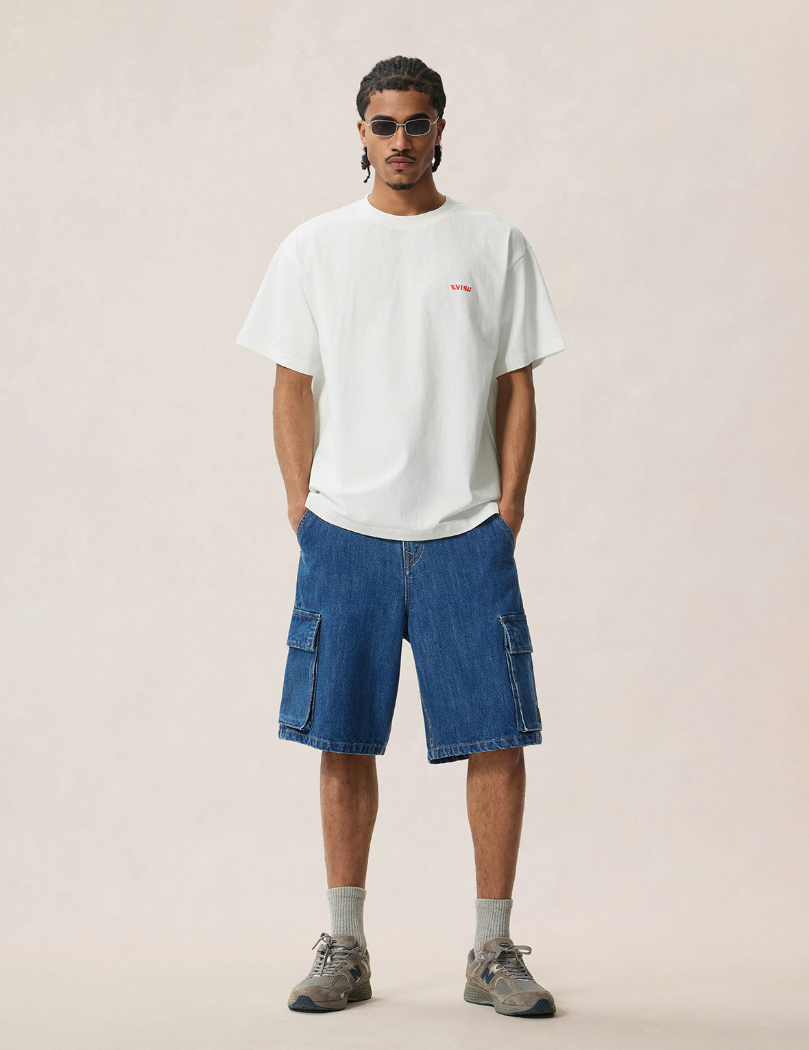 Multi-Pocket Seagull Dark Indigo Jorts – EVISU