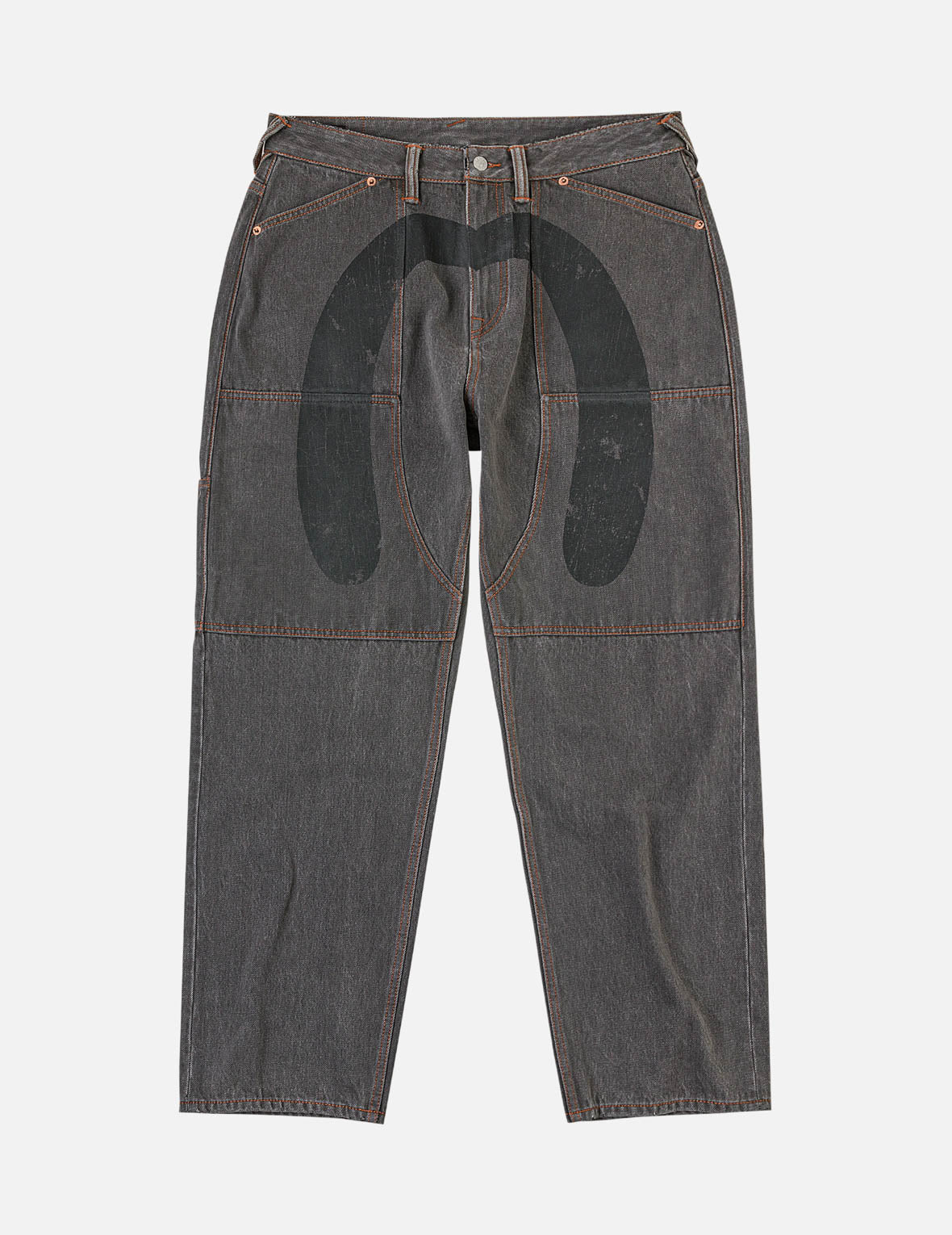 大M染色侧袋牛仔裤