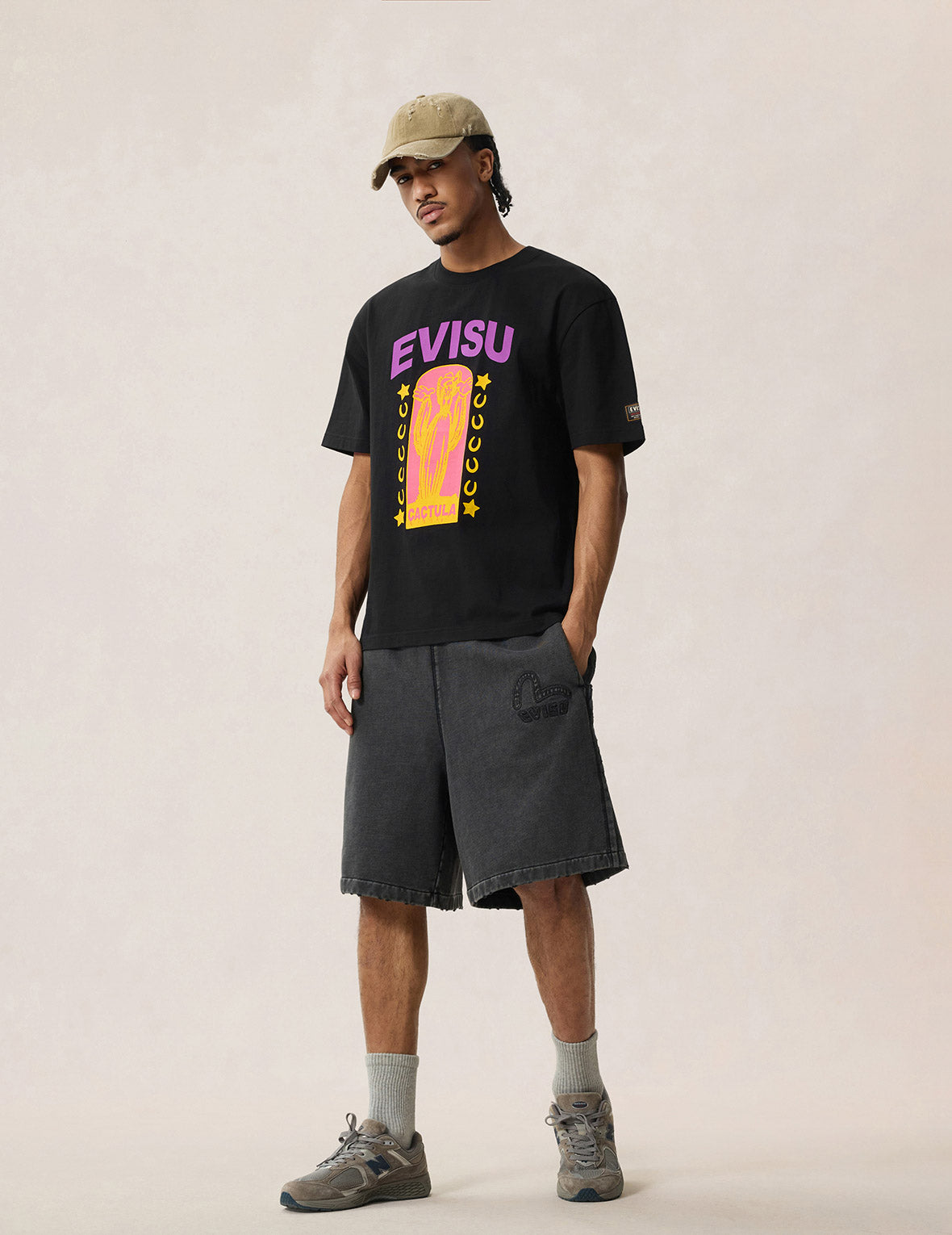 Chain Stitch Seagull Heavy Washed Sweatshorts