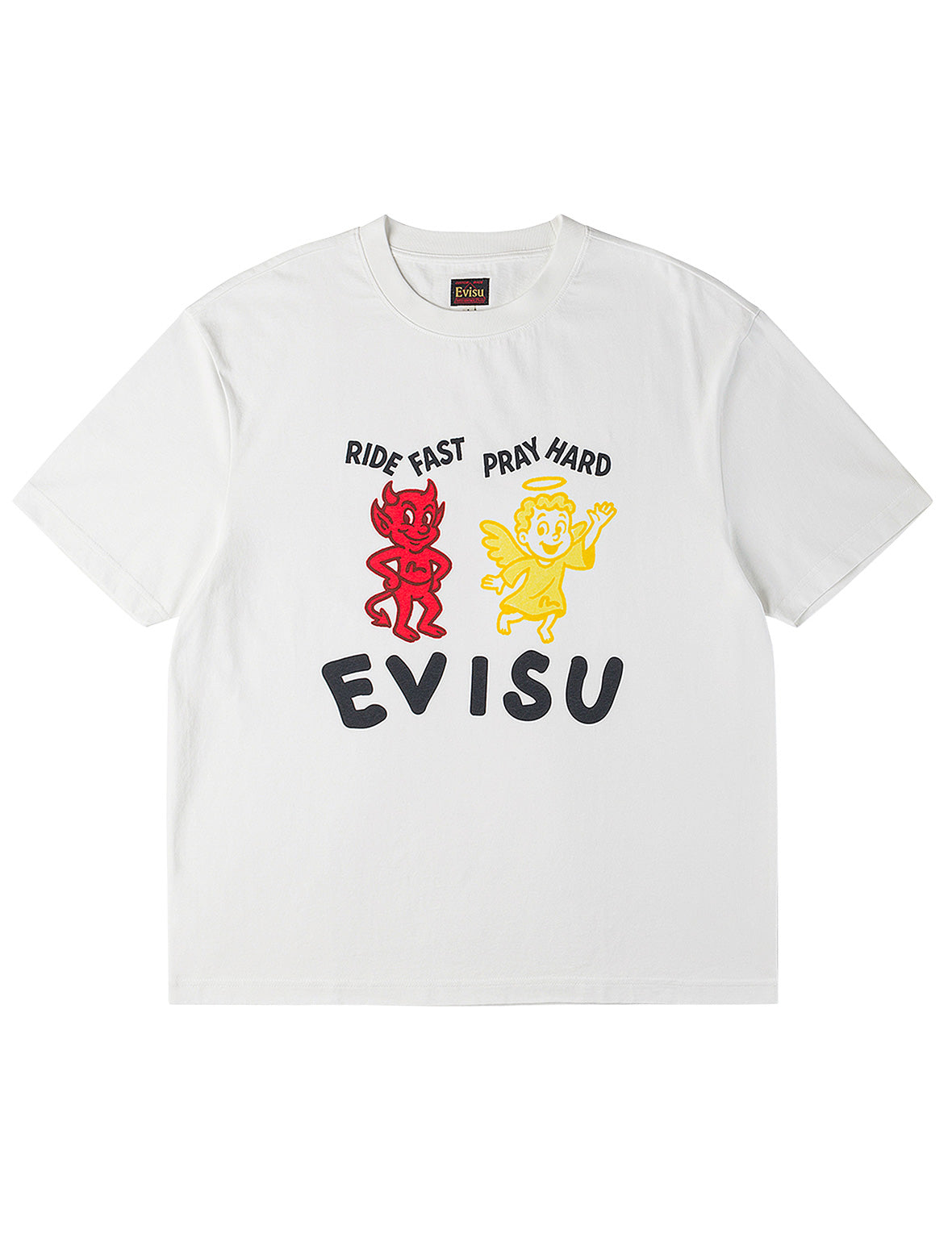 EVISU“Ride Fast Pray Hard”主题T恤