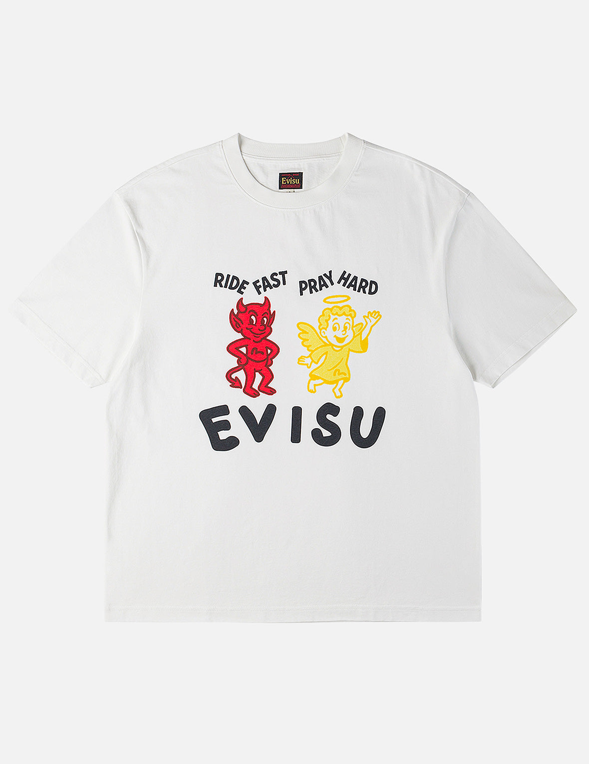 EVISU“Ride Fast Pray Hard”主题T恤