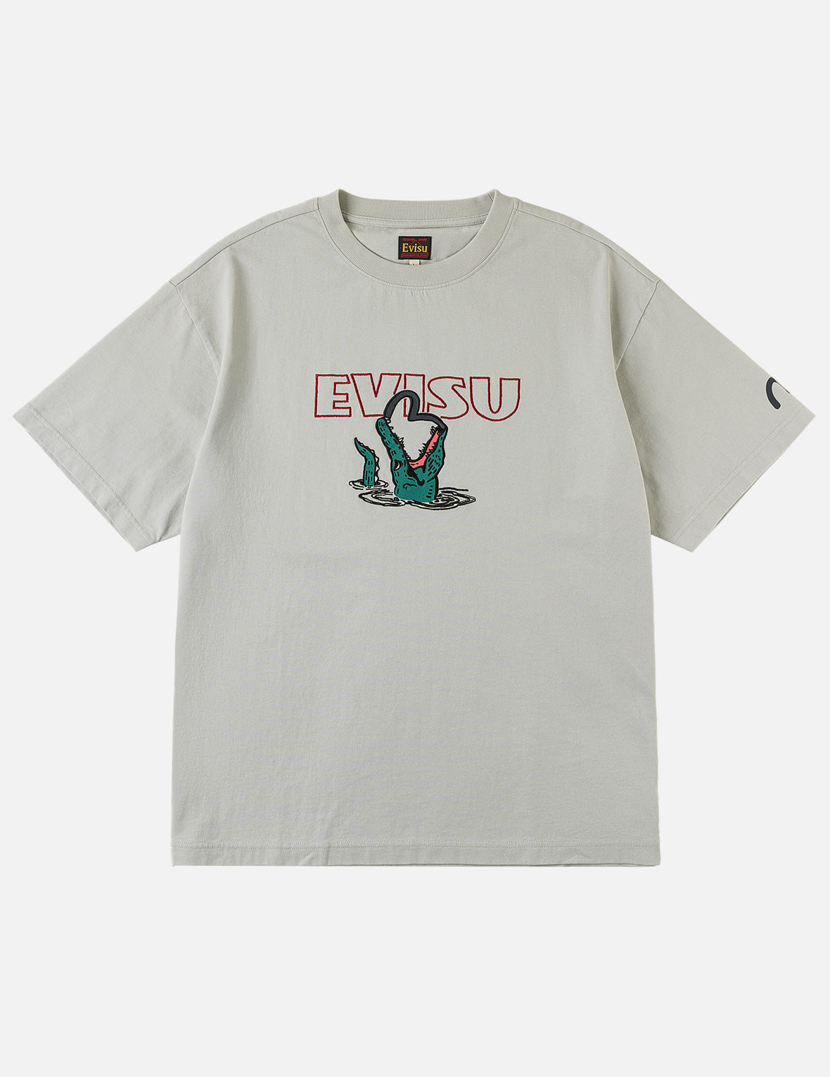 Alligator vs Seagull Outlined Embroidery T-shirt
