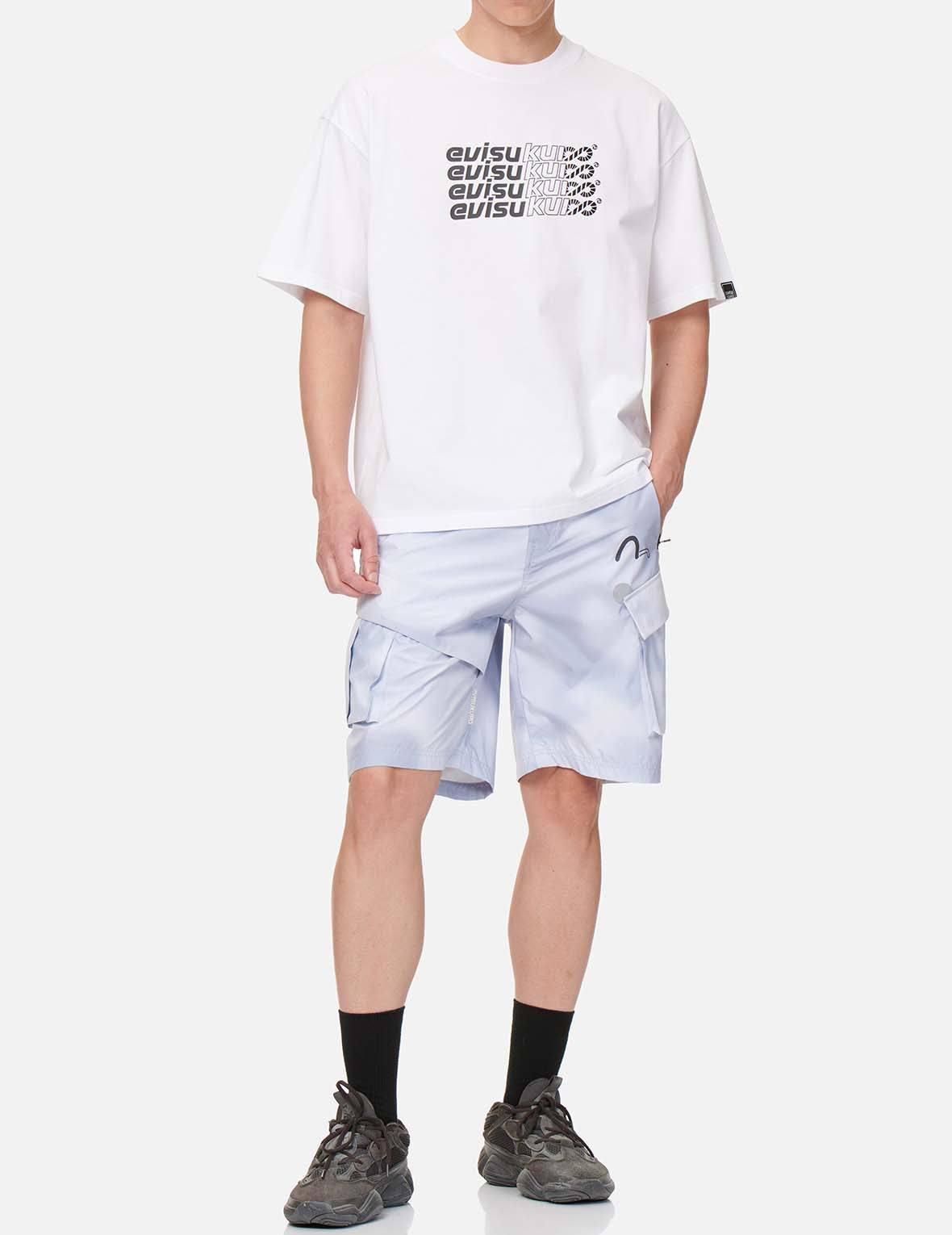 Foggy Camouflage Print Shorts
