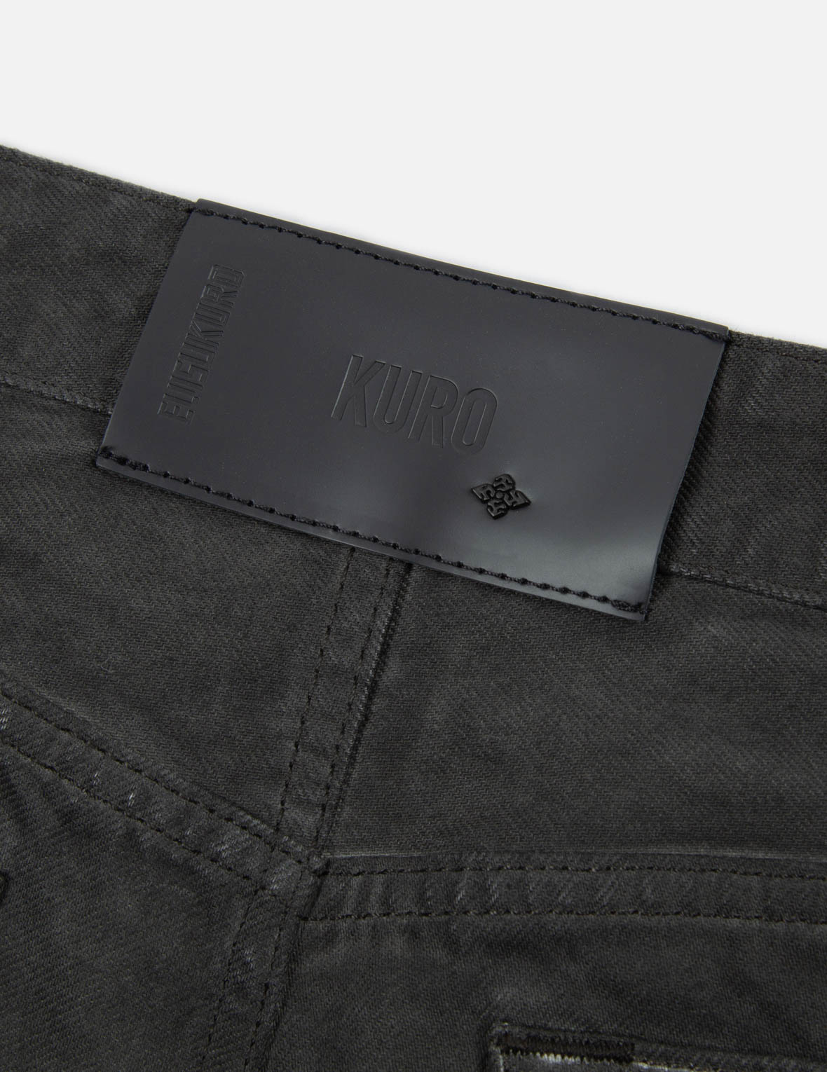 Ukiyo-E and Sashiko Embroidered Denim Shorts
