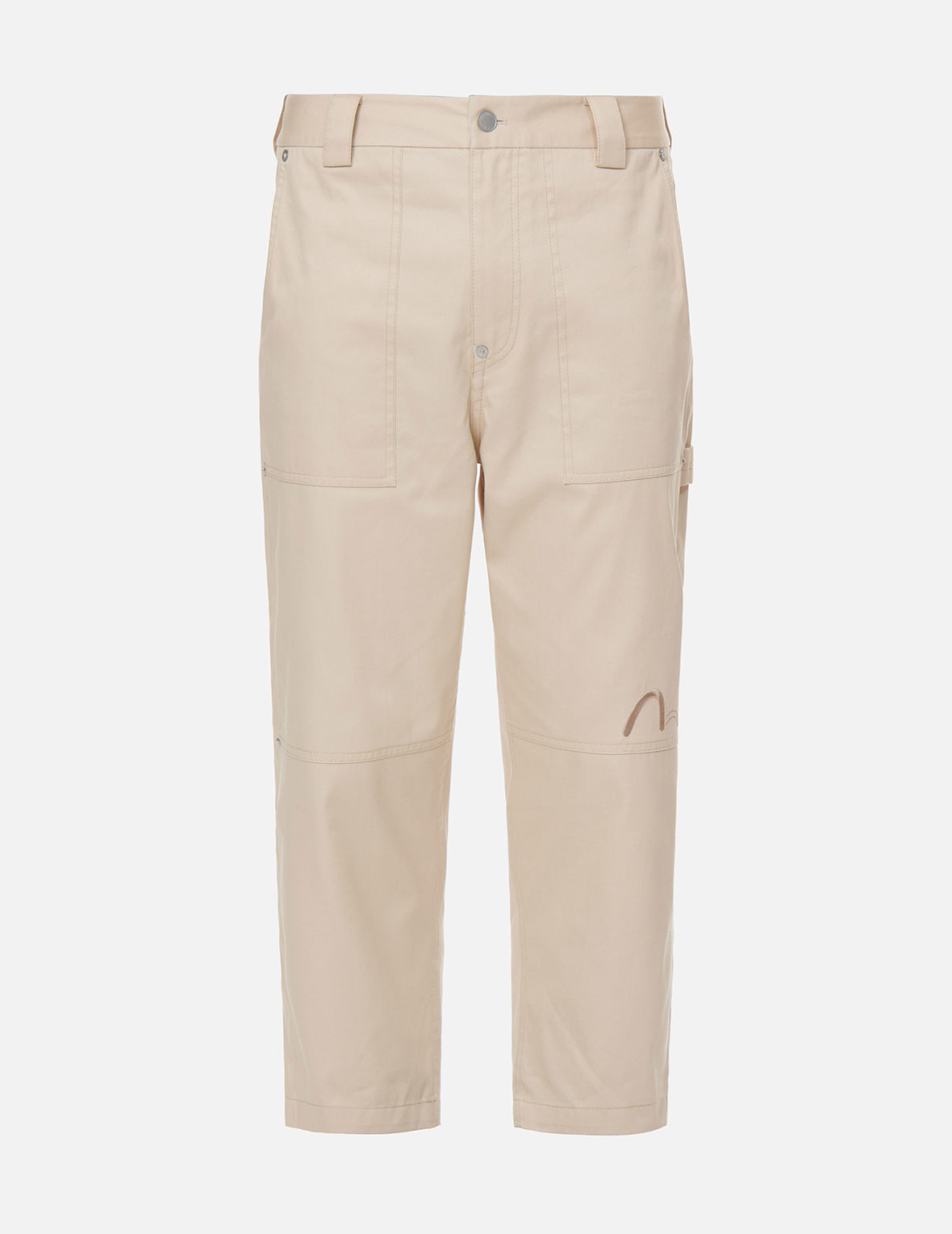 Logo Embroidery Drop Crotch Pants