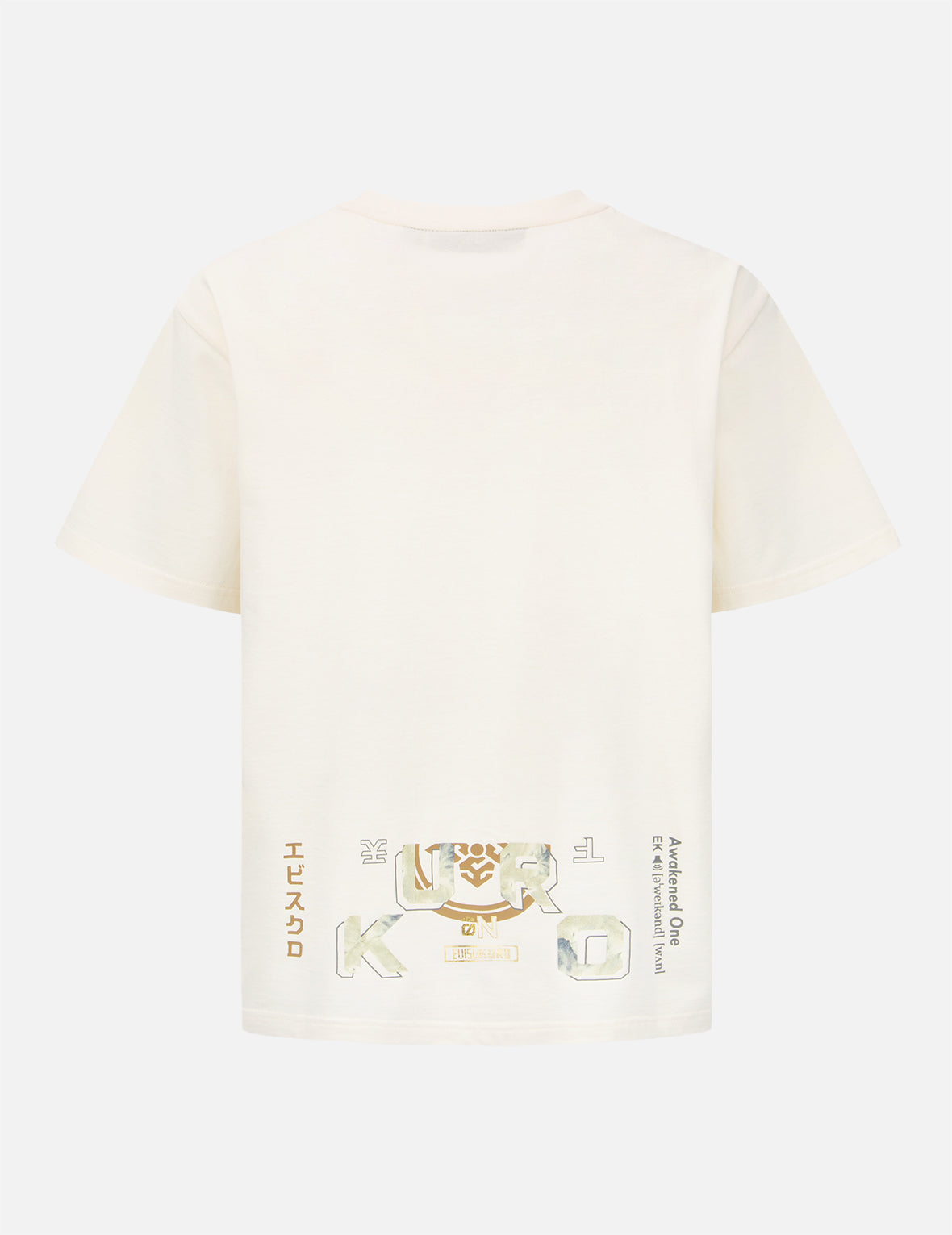 Logo and Kamon Foil Print T-shirt