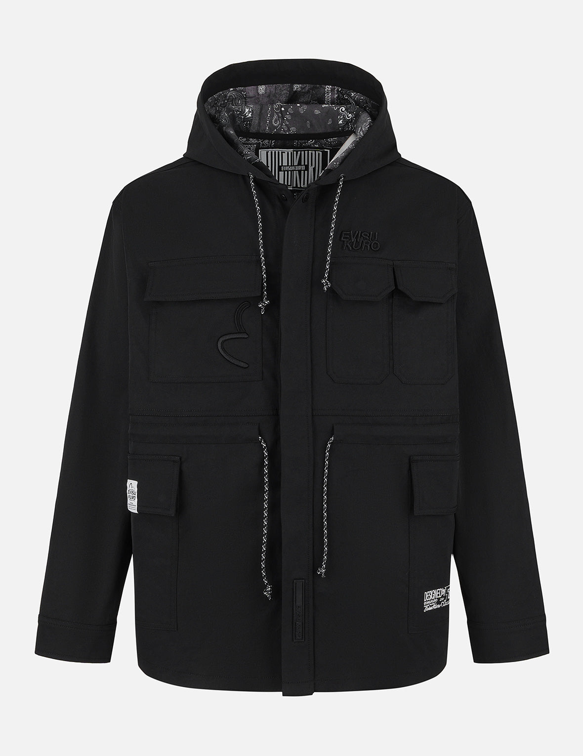 刺绣多口袋宽版休闲衬衫外套