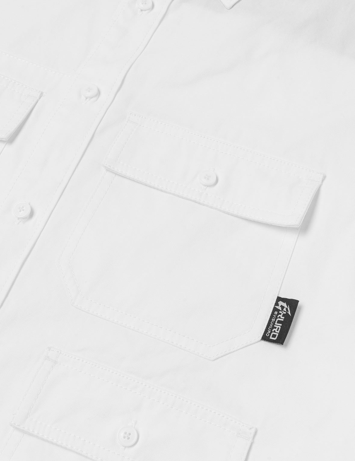 多口袋宽版休闲长袖衬衫