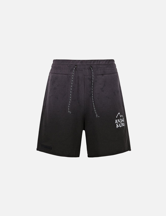 Seagull and Logo Embroidery Relax Fit Rock-Washed Sweatshorts