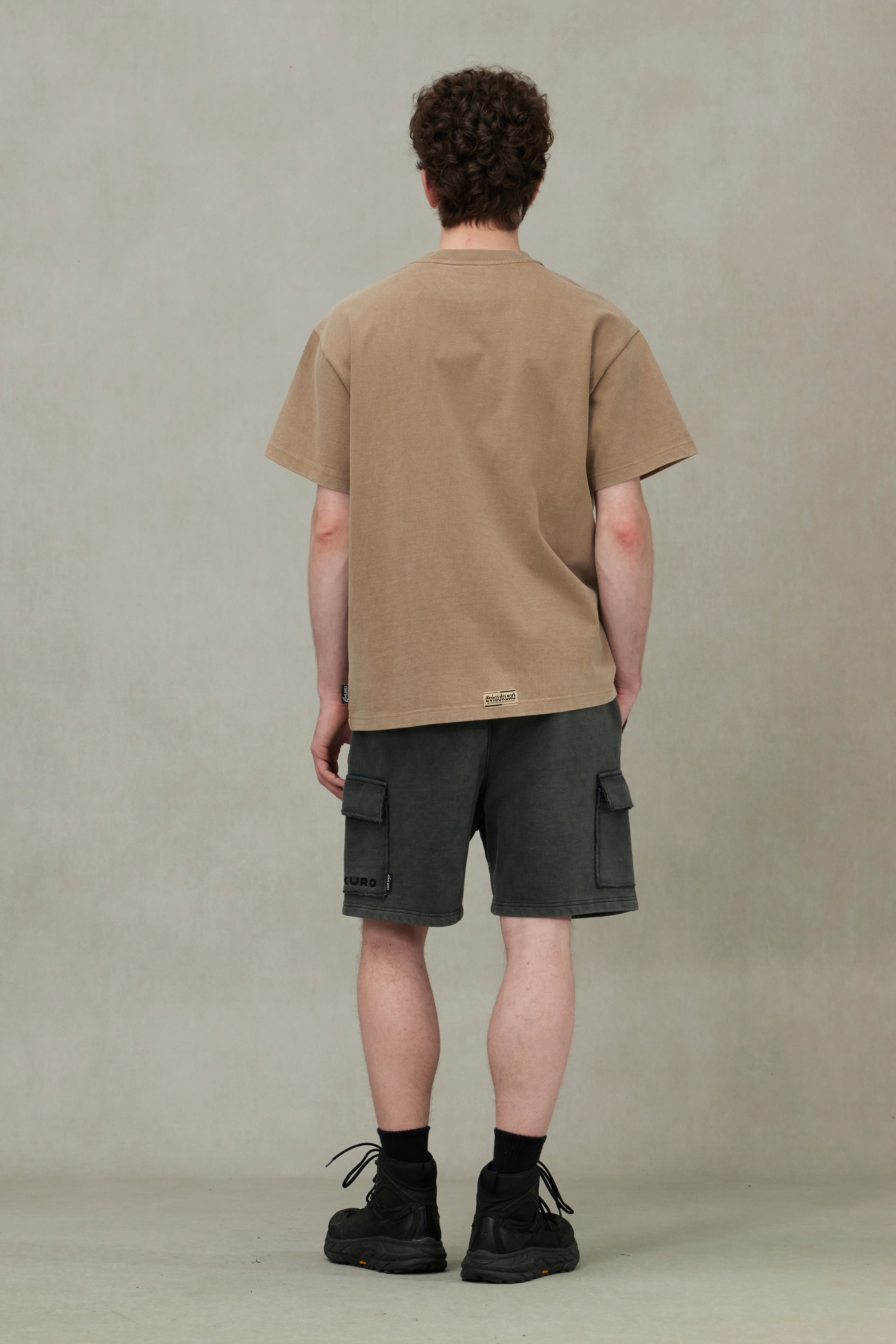 Seagull and Logo Embroidery Relax Fit Sun-Dried Finish Sweatshorts