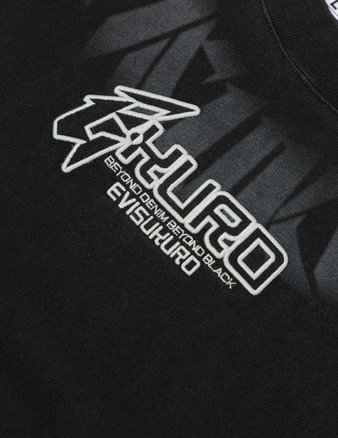 トップス Logo Embroidery Oversized Shirt Logo embroidery Oversized Washed T-Shirt – EVISU