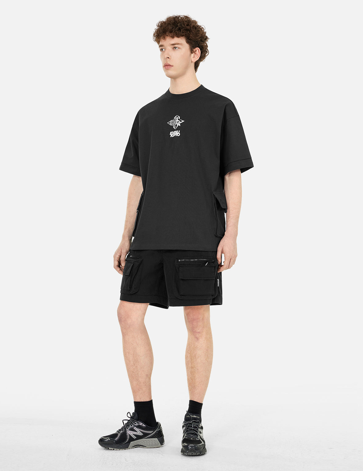 EVISUKURO Embroidery Oversized T-shirt