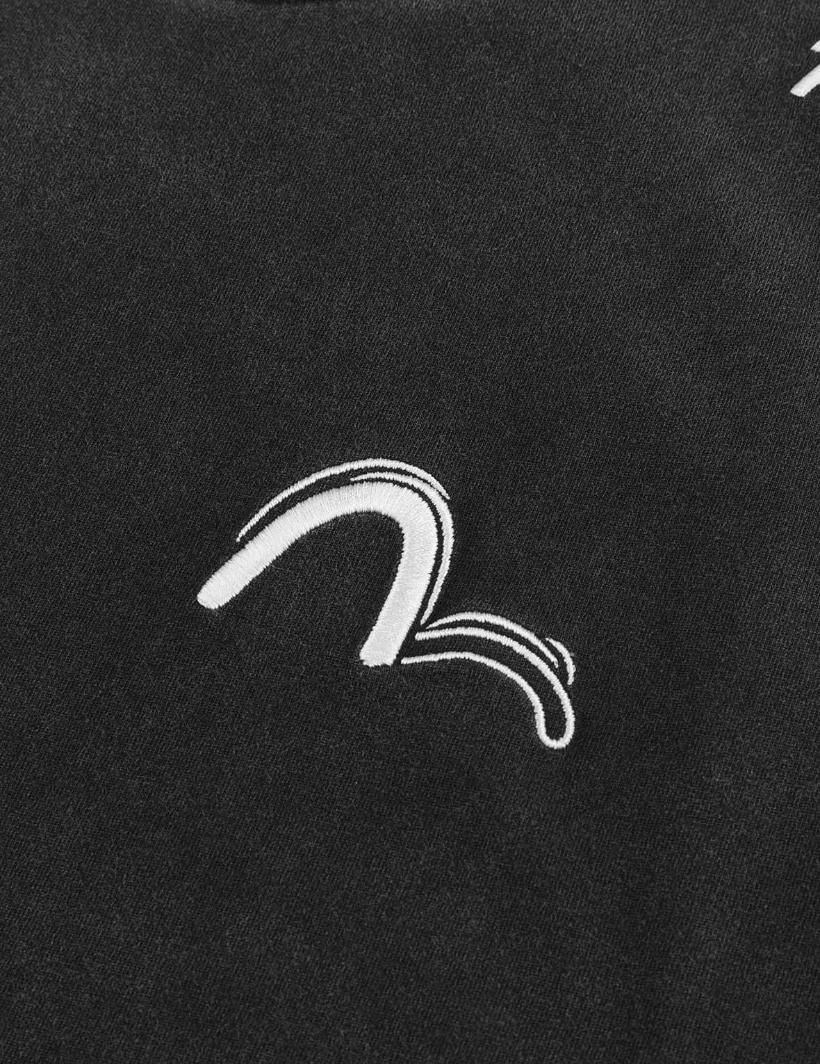 商标和海鸥刺绣超宽版T恤