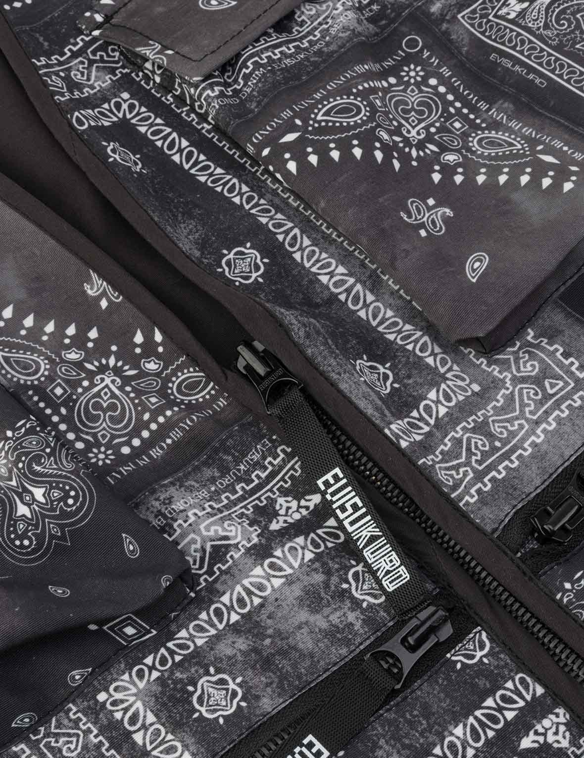 满地佩斯利印花超宽版工装背心