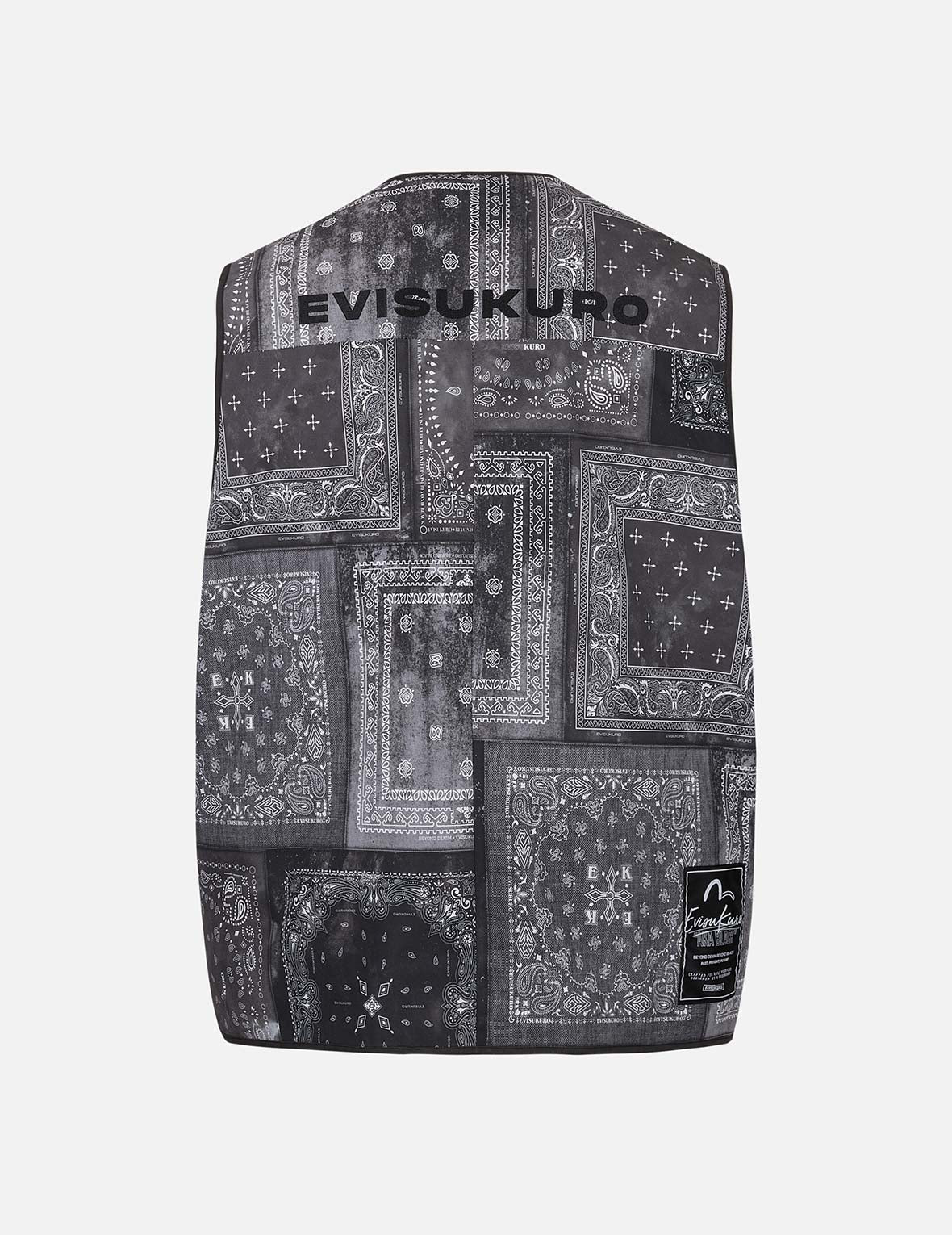 满地佩斯利印花超宽版工装背心