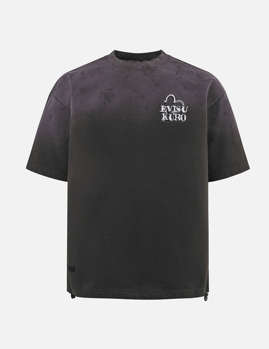 Rock-washed Logo Embroidery Oversized Sweatshirt