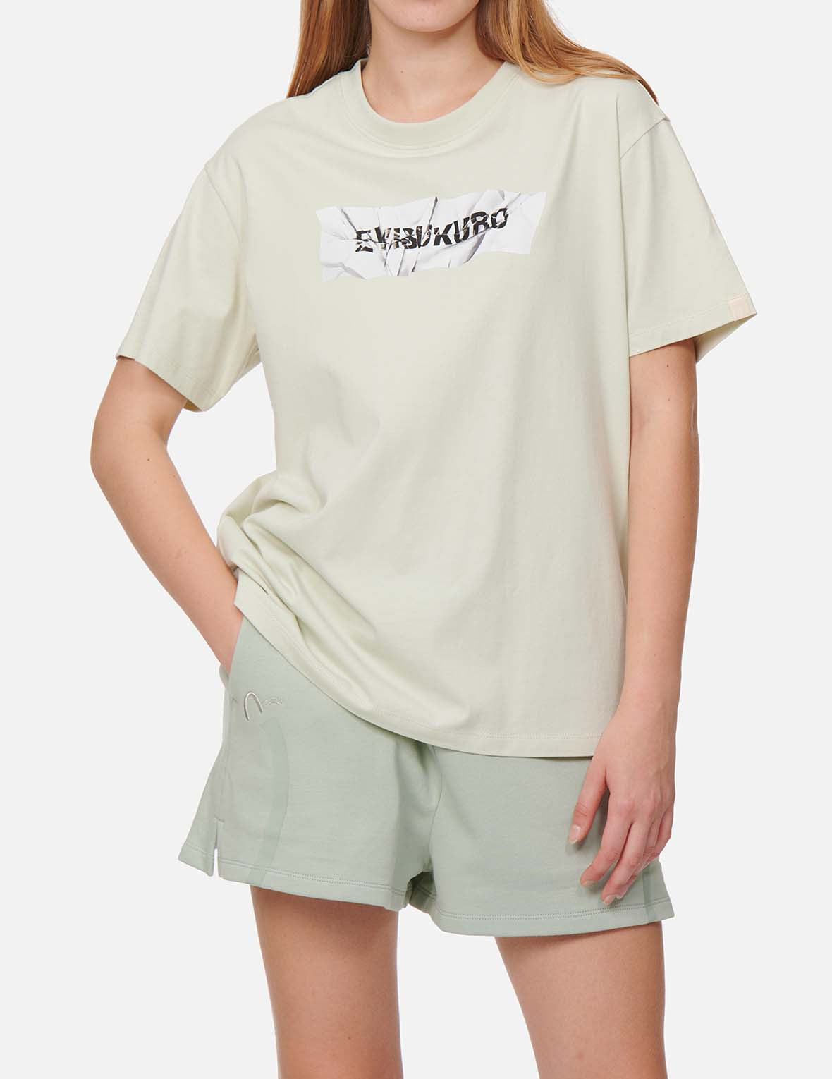 Crinkled Box Logo Print T-Shirt