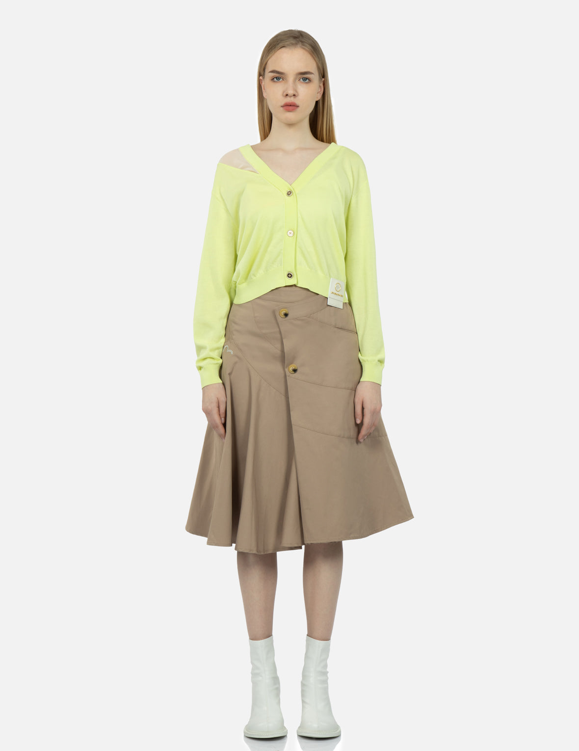 Mock Cut-out Shoulder Cardigan