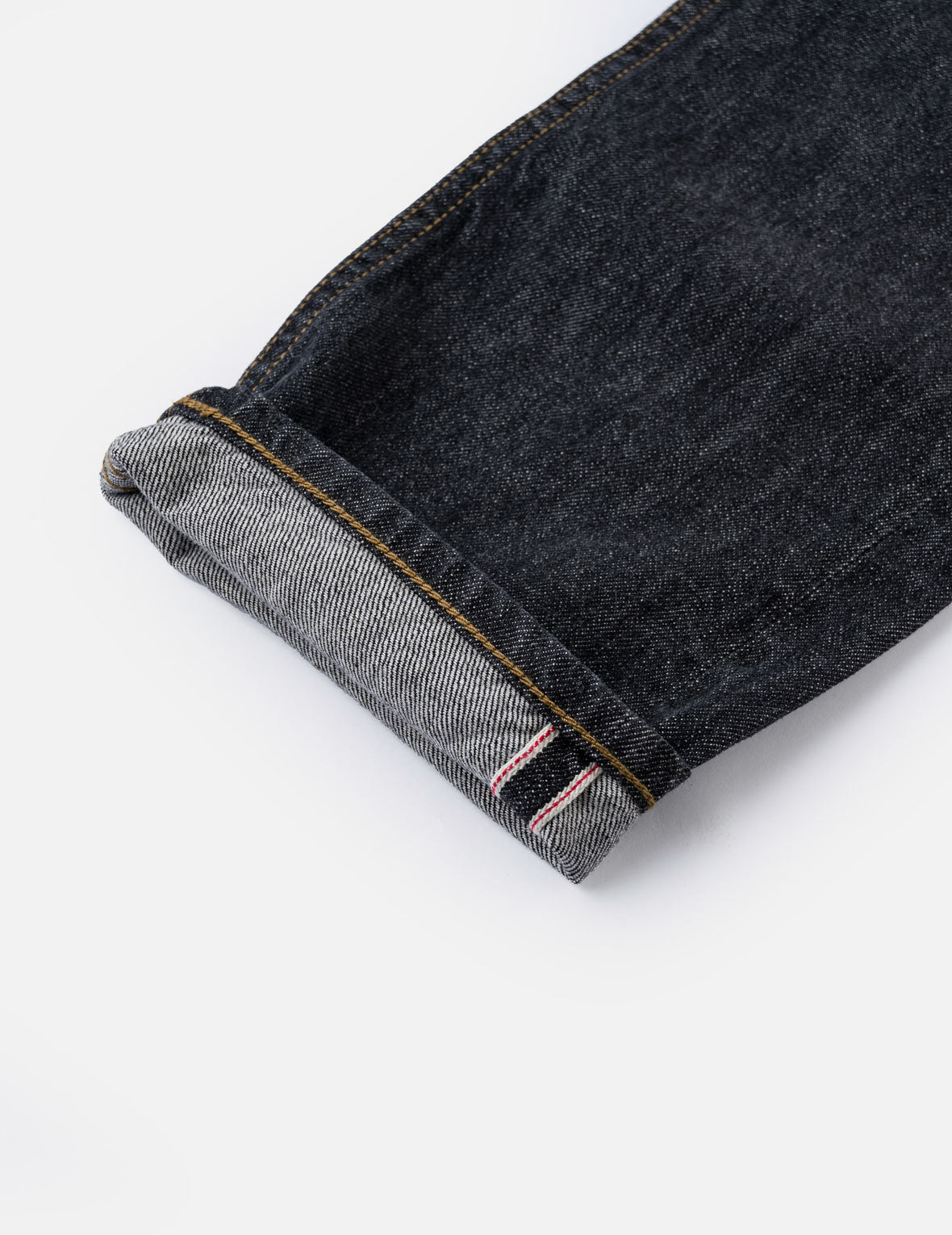 黑色洗水海鸥印花锥形牛仔裤 #2017