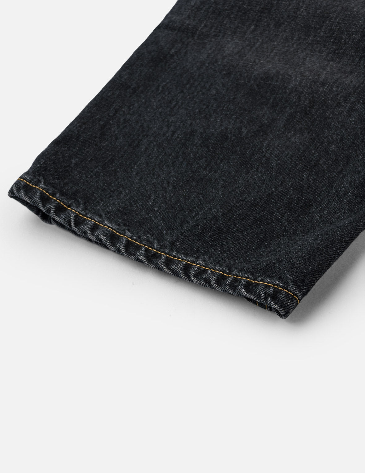 Black Washed Seagull Print Relax Fit Jeans #2030