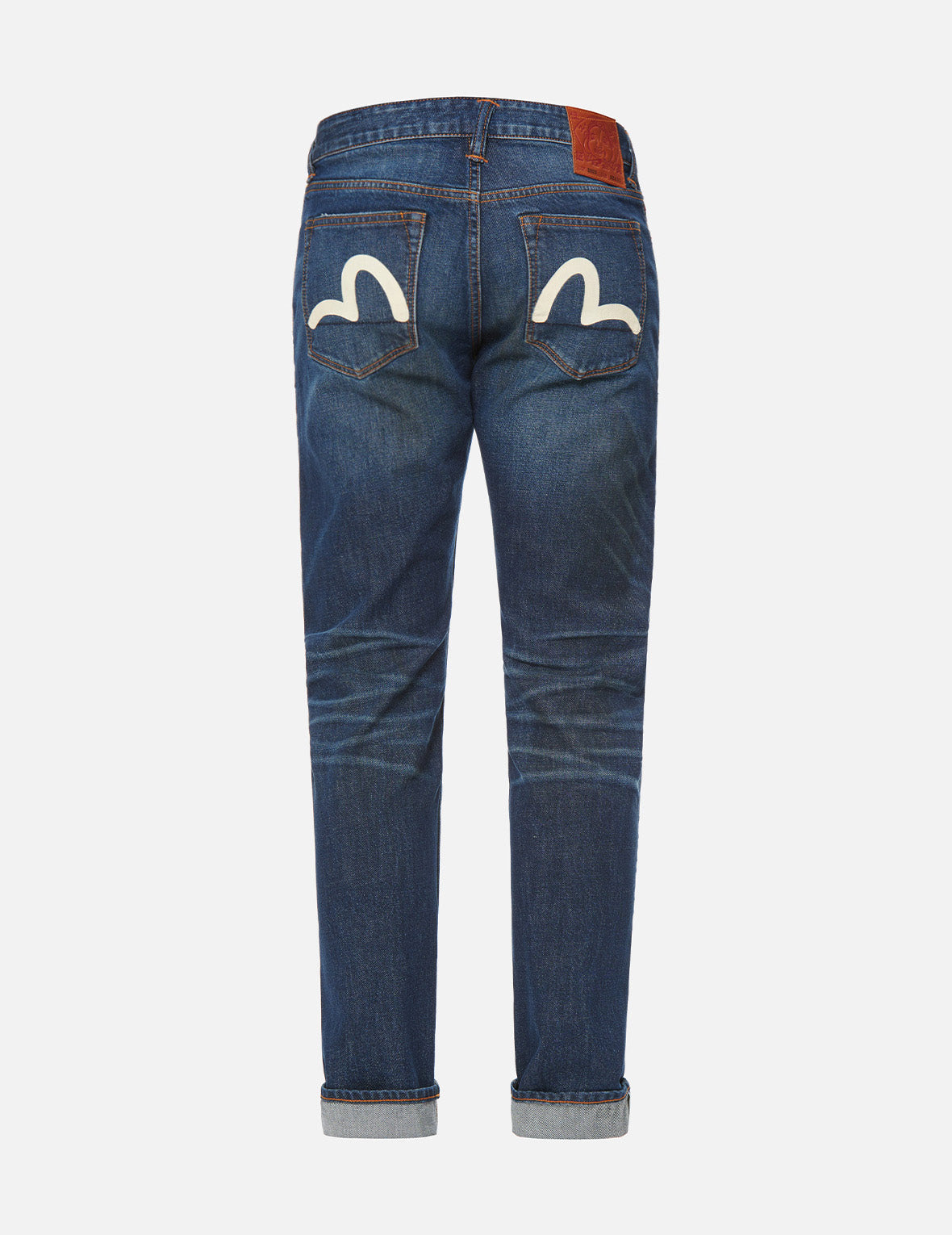 Seagull Appliqué Distressed Regular Straight Fit Jeans #2008