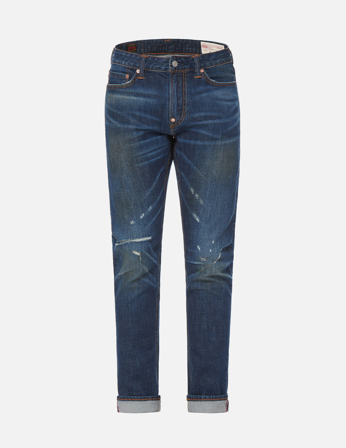 Seagull Appliqué Distressed Regular Straight Fit Jeans #2008