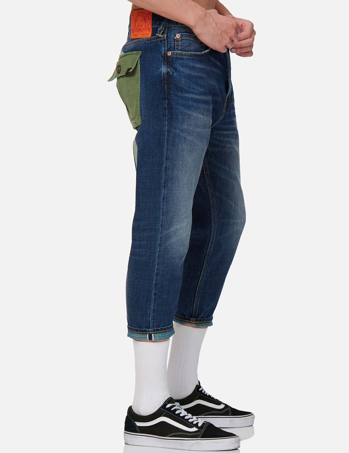 Brushstroke Daicock Military-hybrid Cropped Jeans