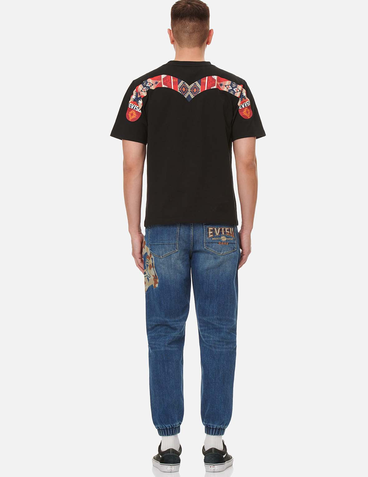 Camouflage Godhead Embroidered Denim Jogger Pants