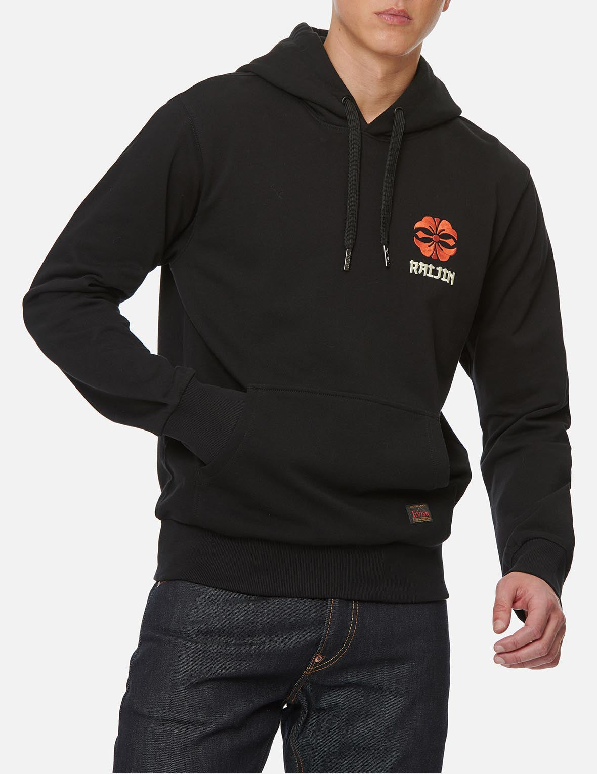 Kamon and Paper-cutting Graphic Print Hoodie