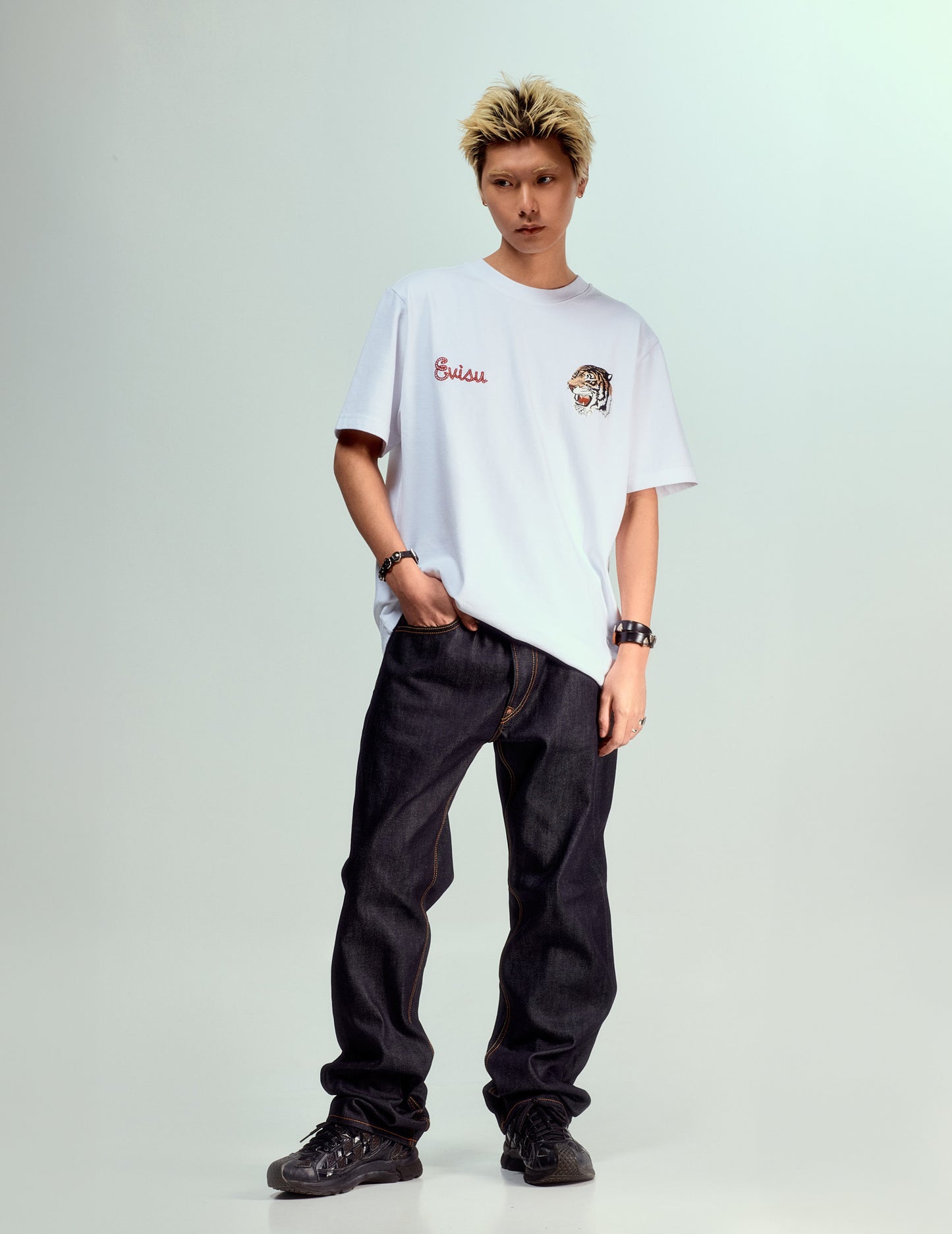 Daicock Print Baggy Jeans #2000