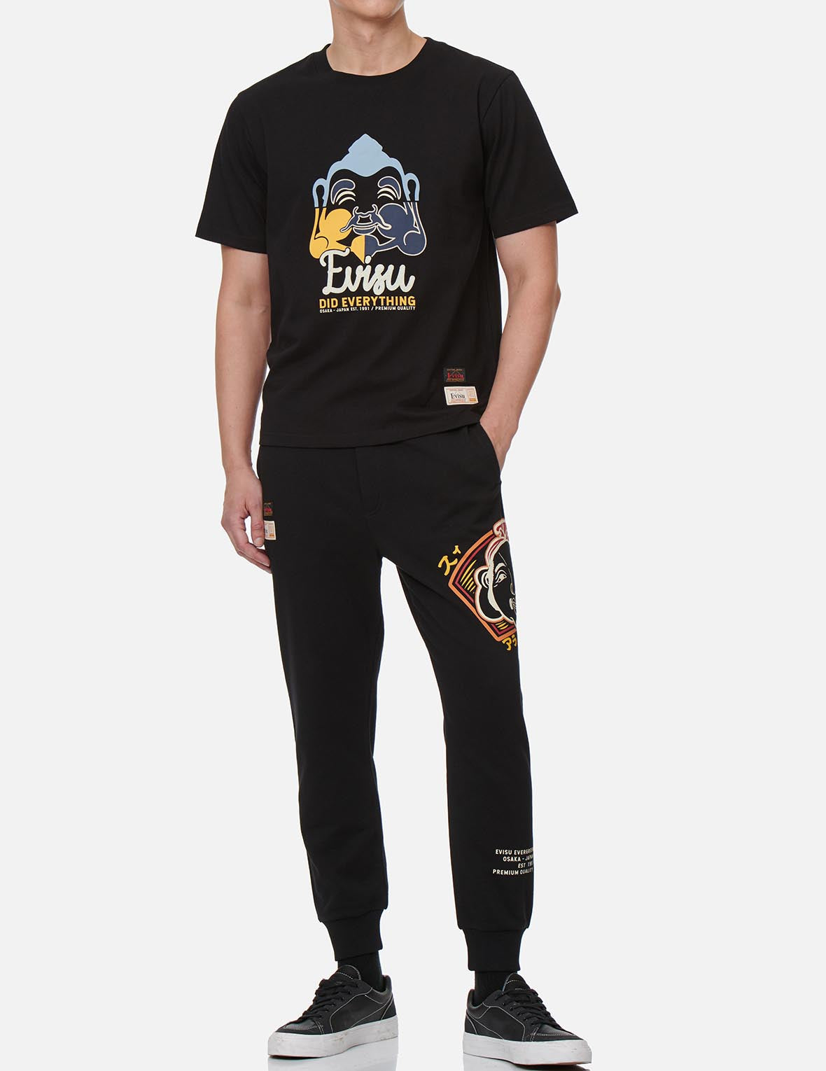 Color-blocking Godhead Print Sweatpants